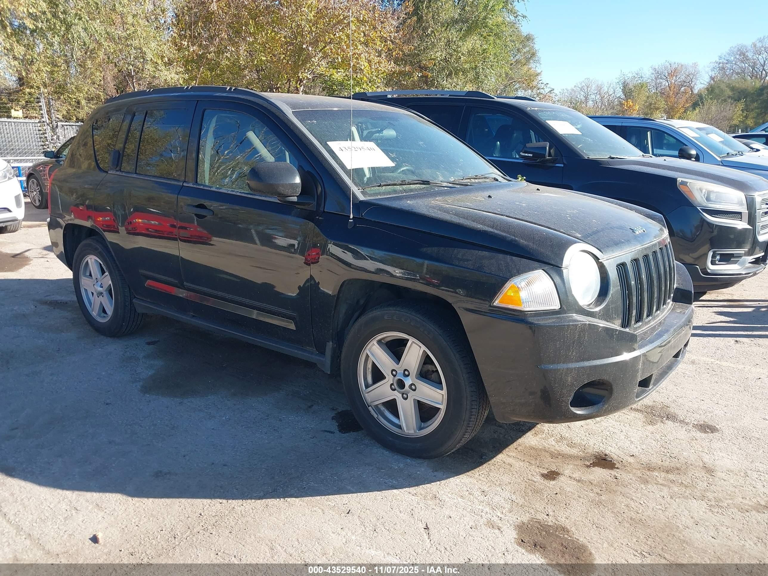 2009 Jeep Compass Sport Black vin: 1J4FT47B19D214527