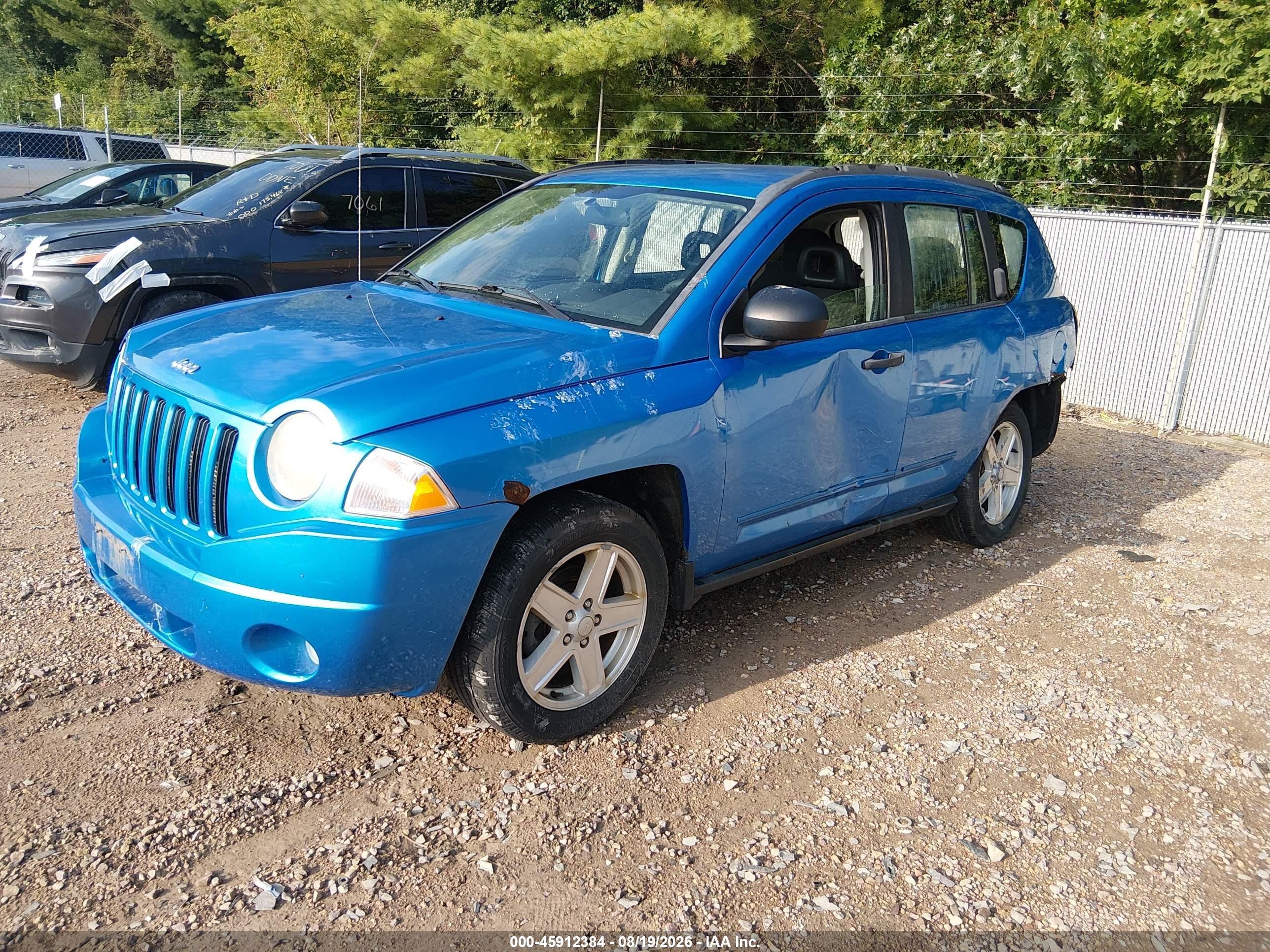 2009 Jeep Compass Sport Light Blue vin: 1J4FT47B49D102563