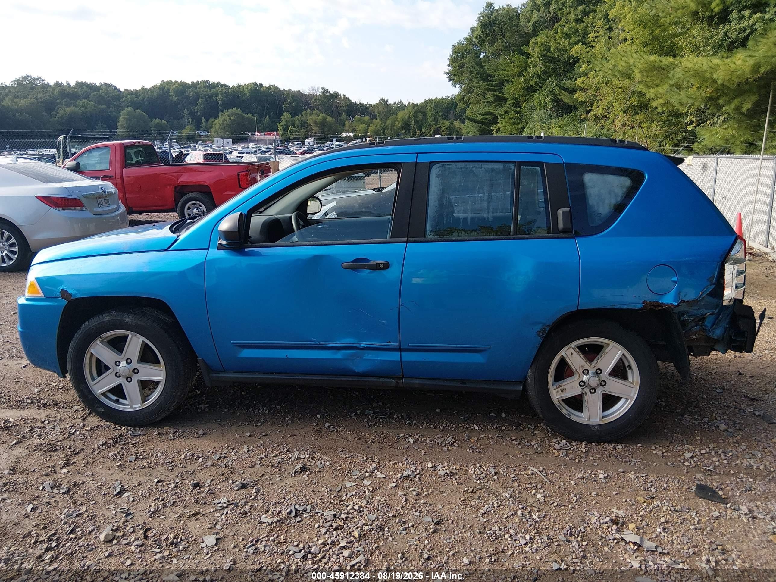 2009 Jeep Compass Sport Light Blue vin: 1J4FT47B49D102563