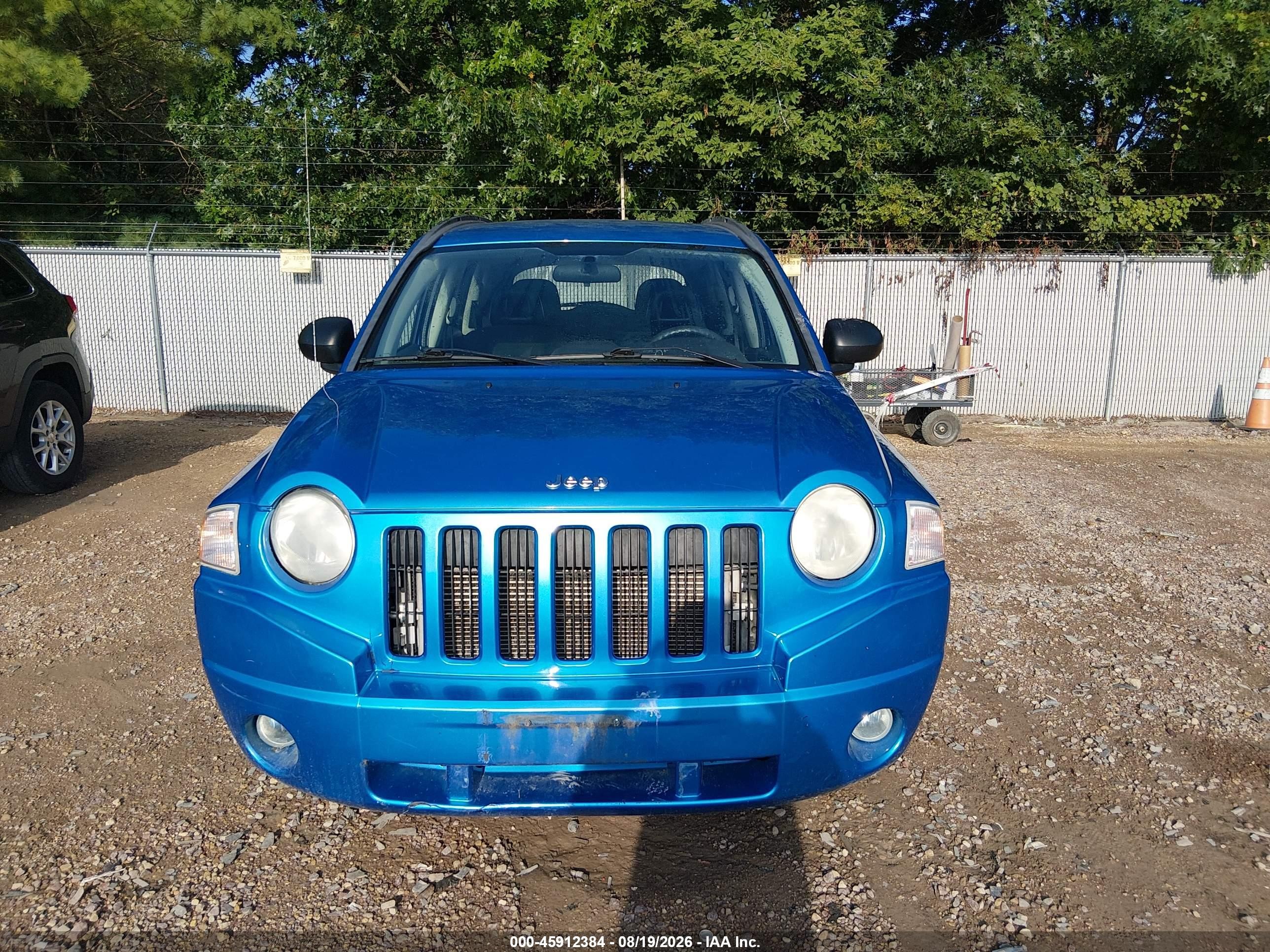 2009 Jeep Compass Sport Light Blue vin: 1J4FT47B49D102563