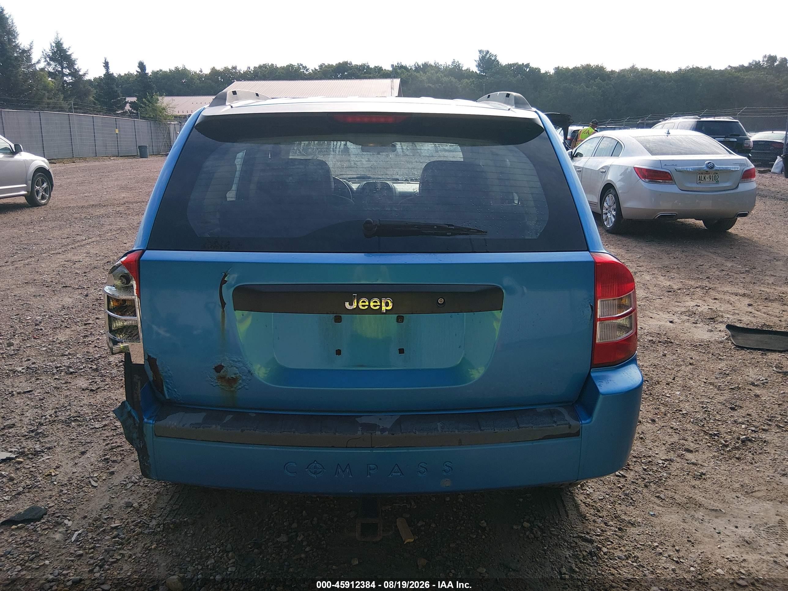 2009 Jeep Compass Sport Light Blue vin: 1J4FT47B49D102563