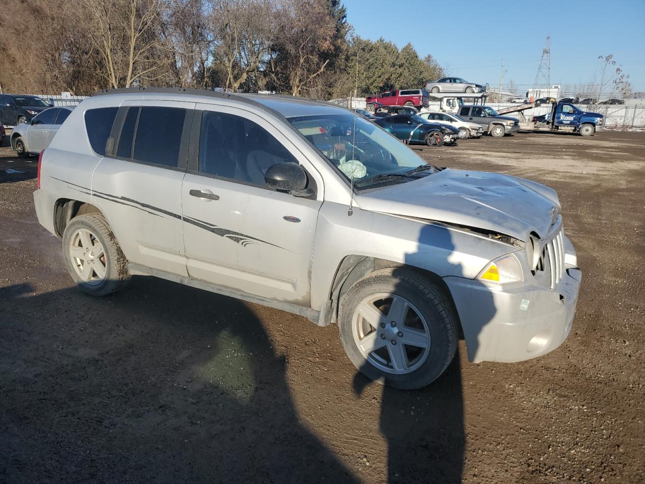 2009 Jeep Compass Sport Silver vin: 1J4FT47B69D110244