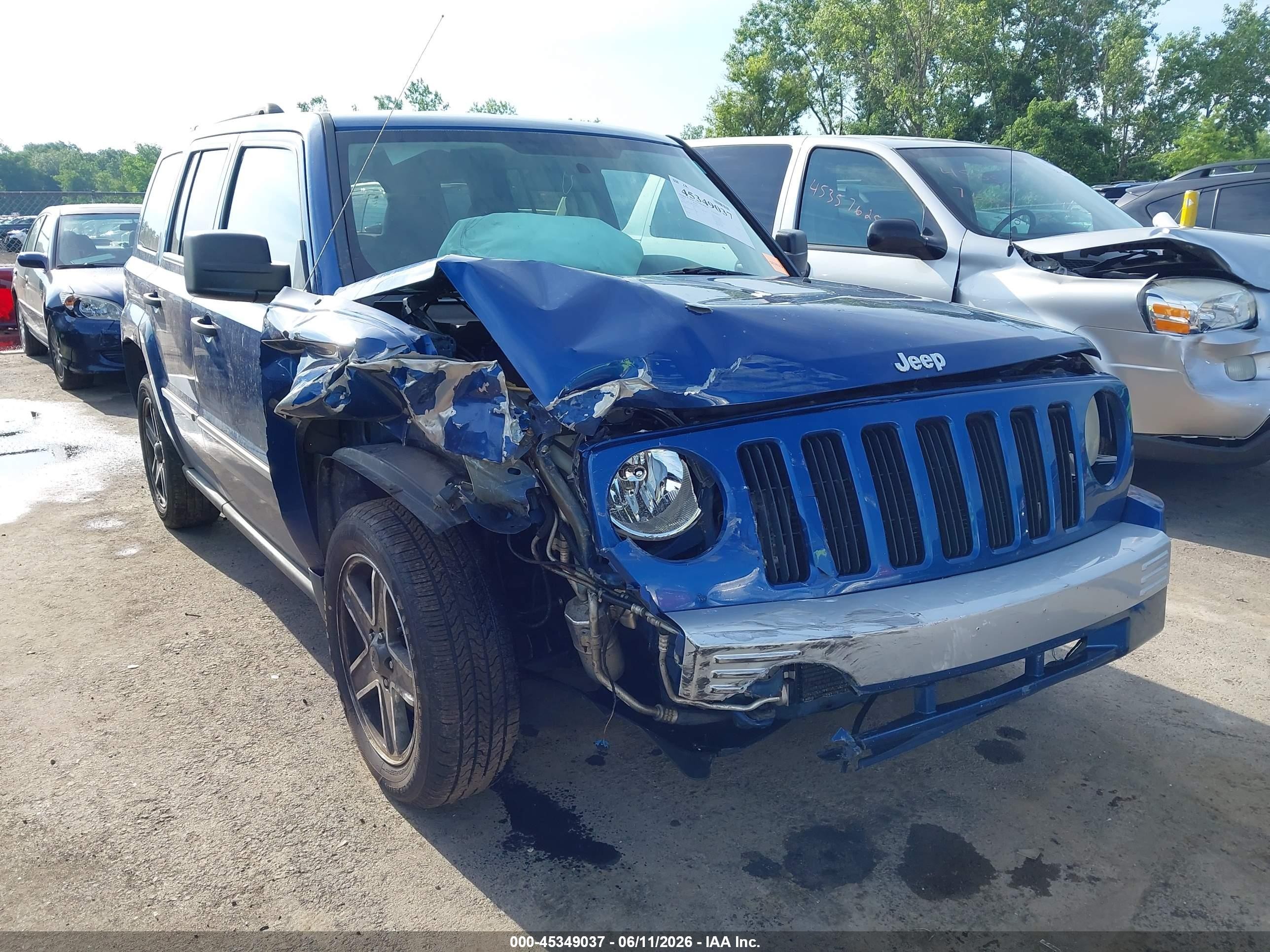 2009 Jeep Patriot Limited Blue vin: 1J4FT48B29D243758