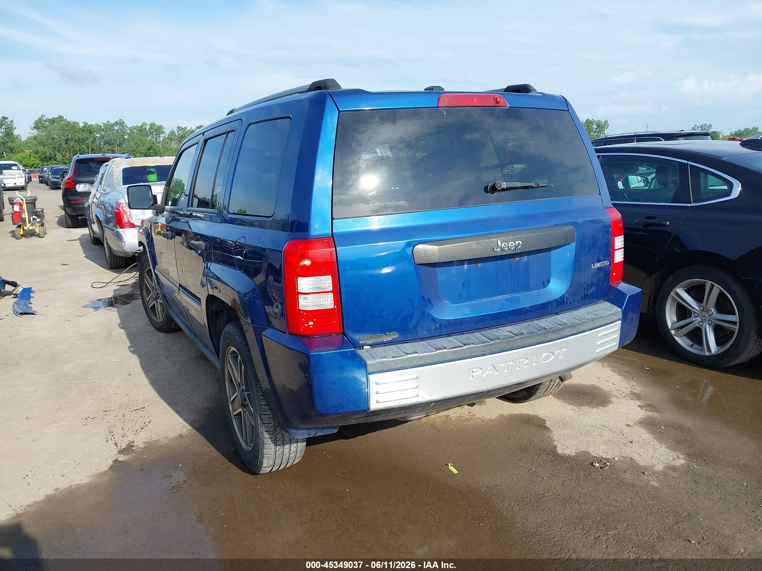 2009 Jeep Patriot Limited Blue vin: 1J4FT48B29D243758
