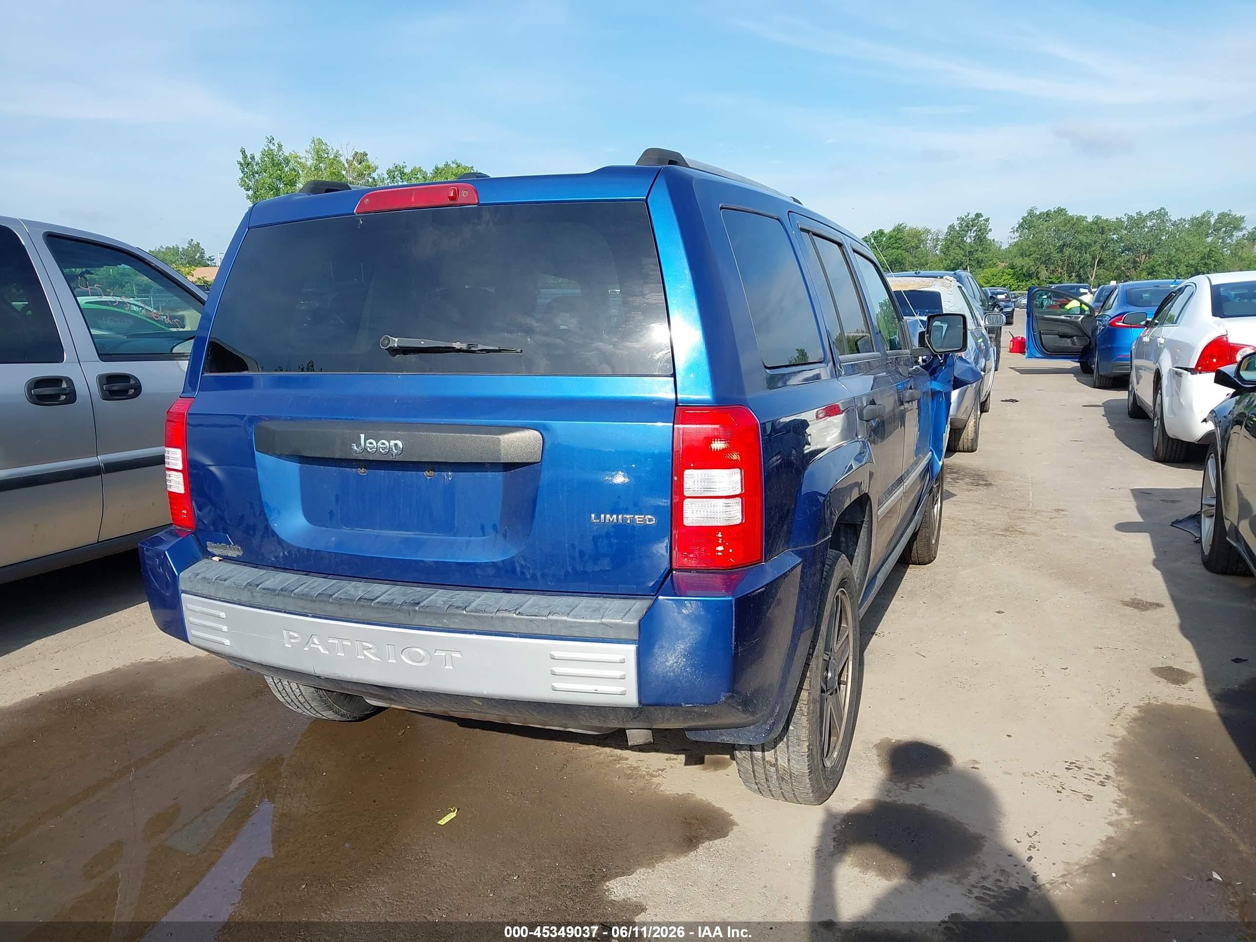 2009 Jeep Patriot Limited Blue vin: 1J4FT48B29D243758