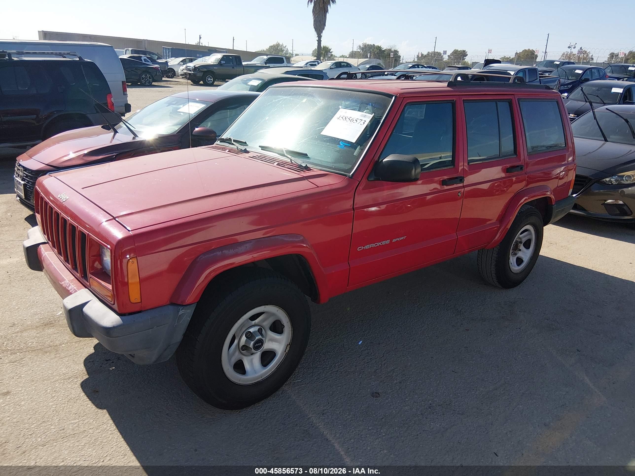 2001 Jeep Cherokee Sport Red vin: 1J4FT48S01L593352