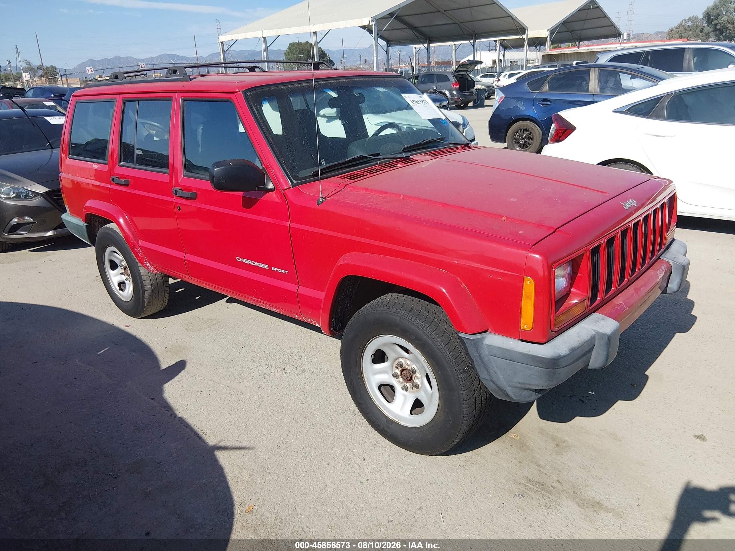 2001 Jeep Cherokee Sport Red vin: 1J4FT48S01L593352