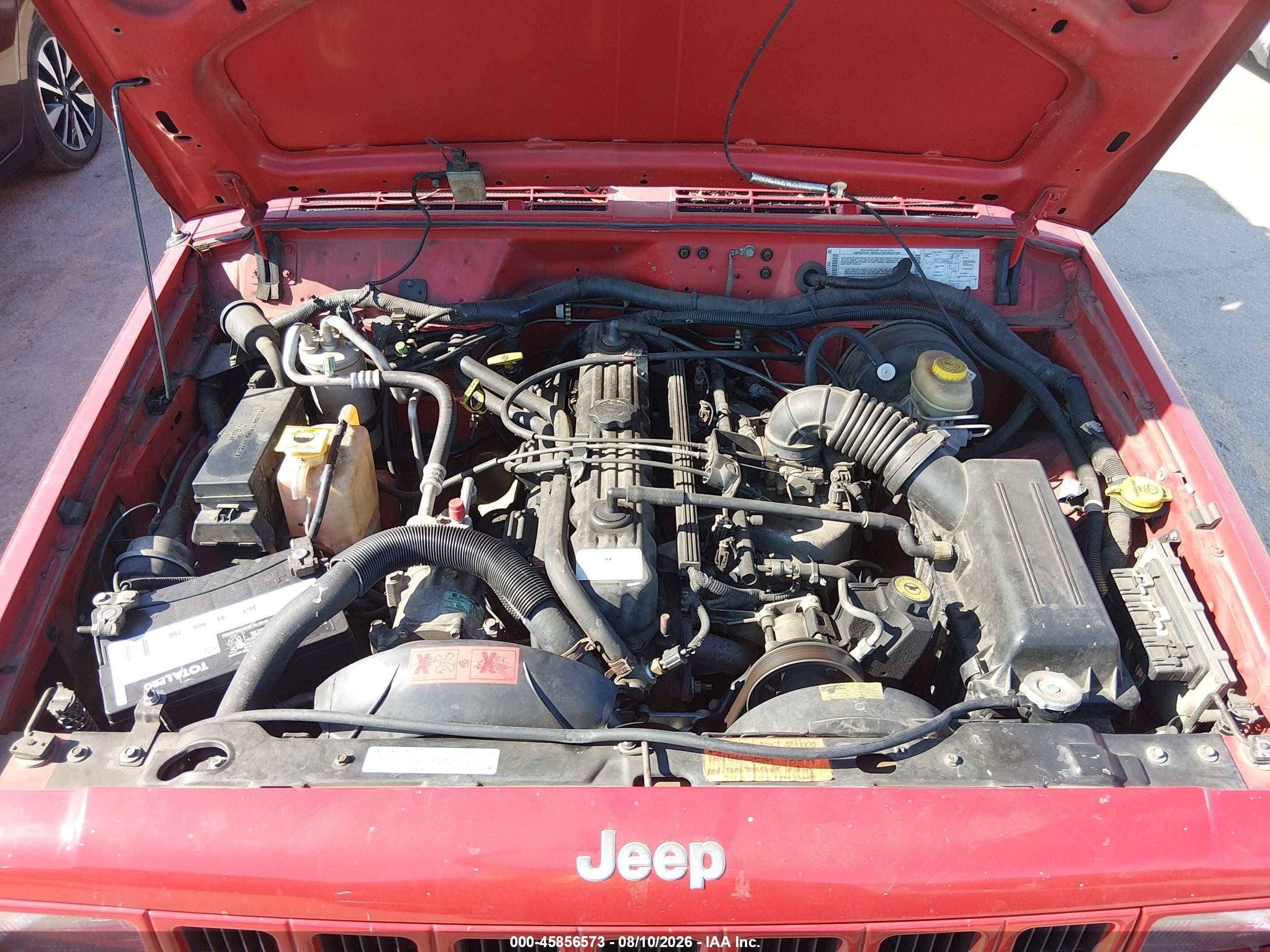 2001 Jeep Cherokee Sport Red vin: 1J4FT48S01L593352