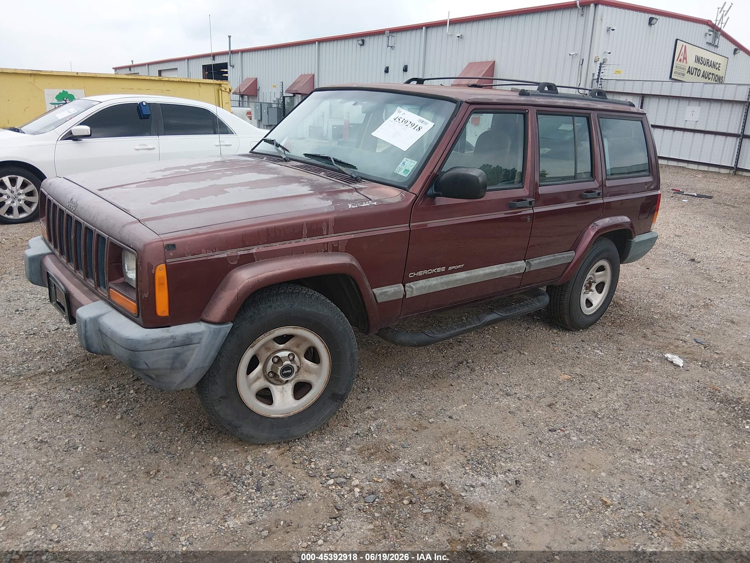 2001 Jeep Cherokee Sport Burgundy vin: 1J4FT48S01L615088