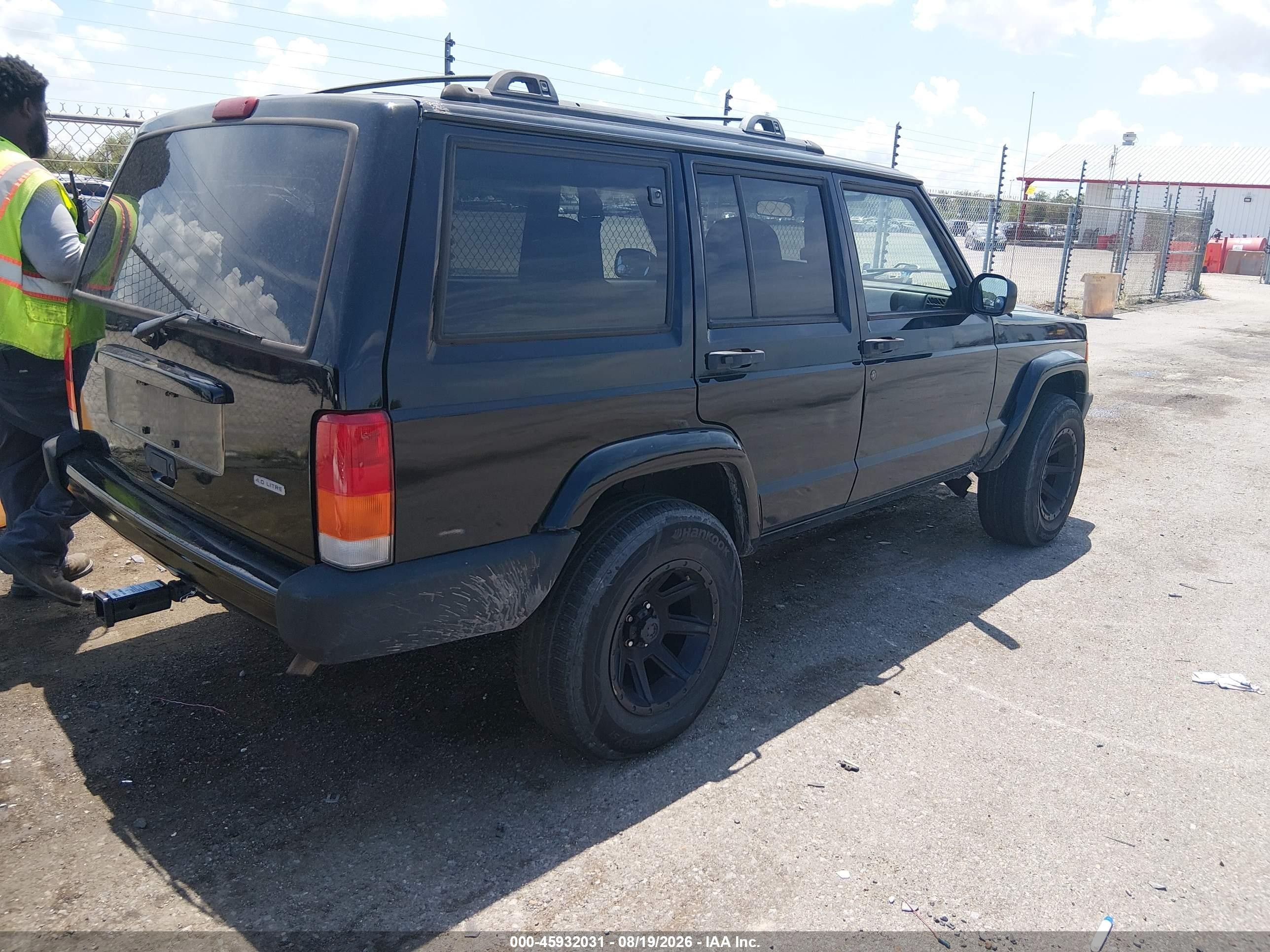 2001 Jeep Cherokee Sport Black vin: 1J4FT48S31L608717