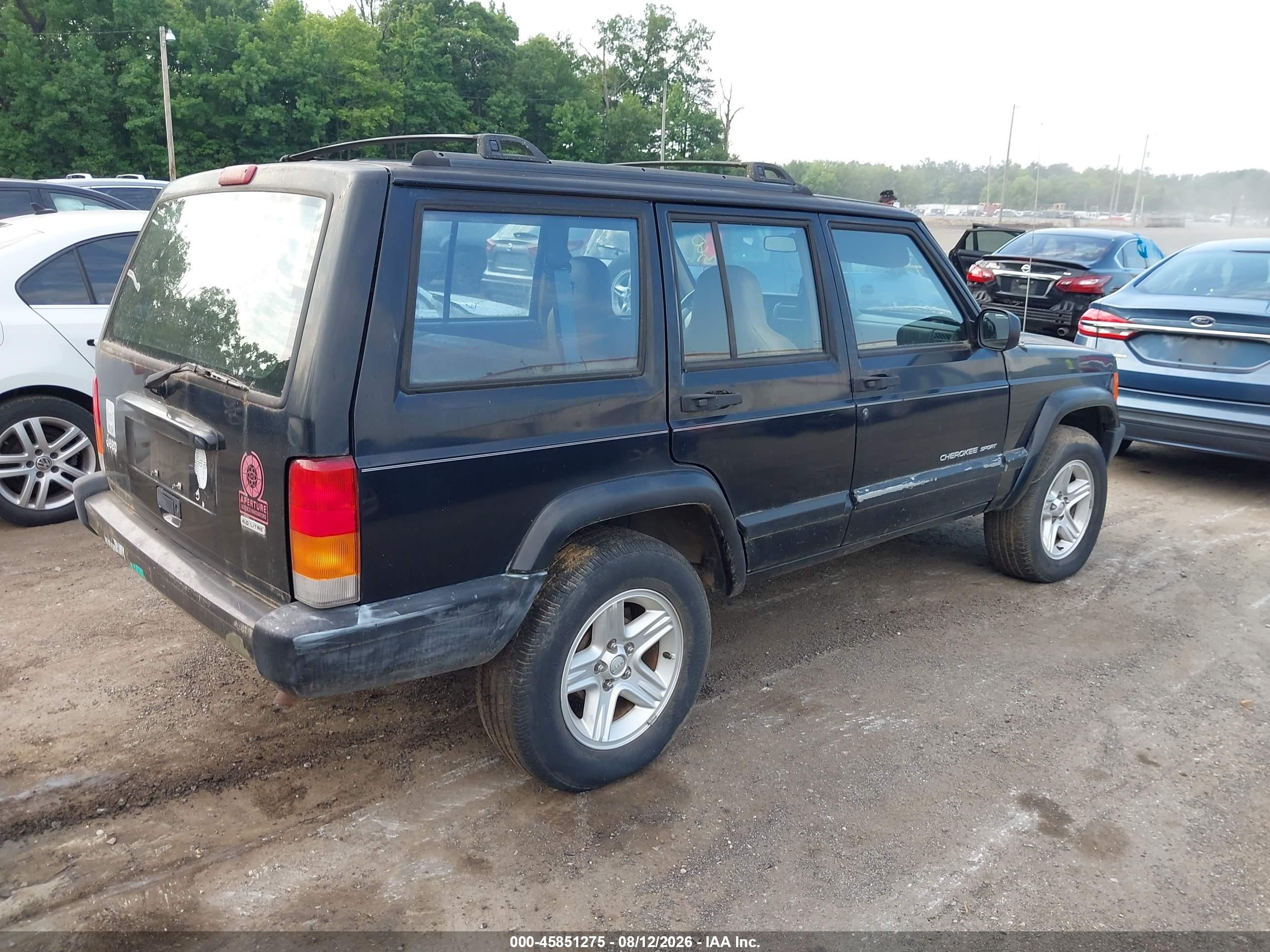 2001 Jeep Cherokee Sport Черный vin: 1J4FT48S41L562718