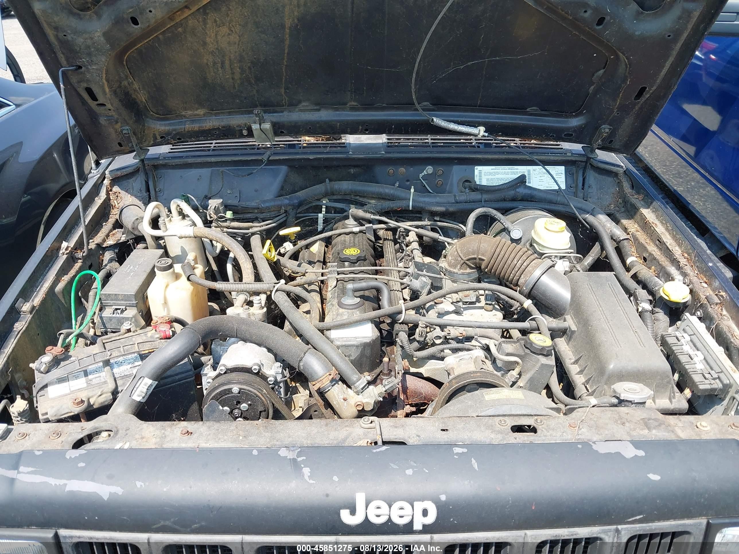 2001 Jeep Cherokee Sport Черный vin: 1J4FT48S41L562718
