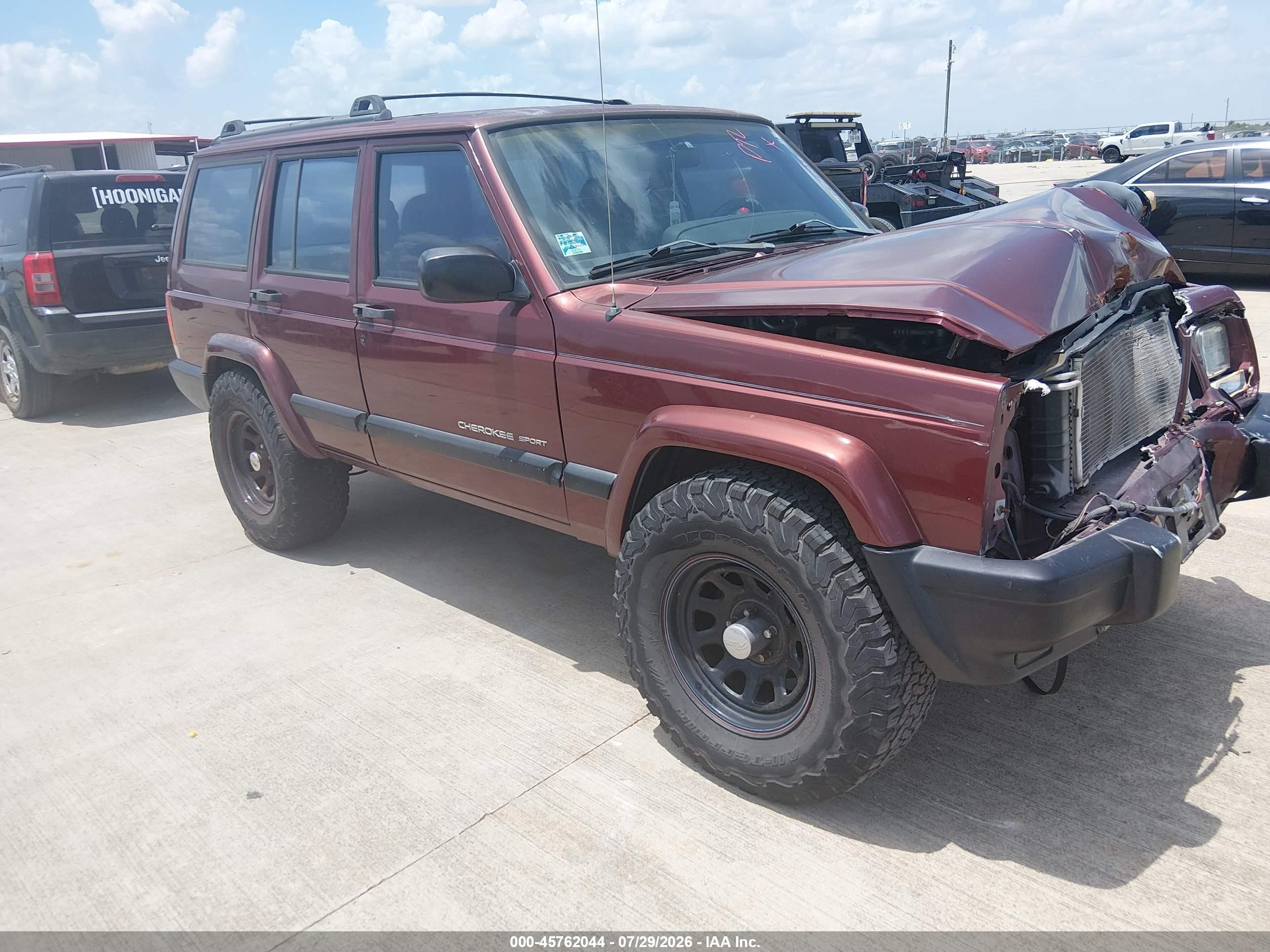 2000 Jeep Cherokee Sport Maroon vin: 1J4FT48S8YL197180