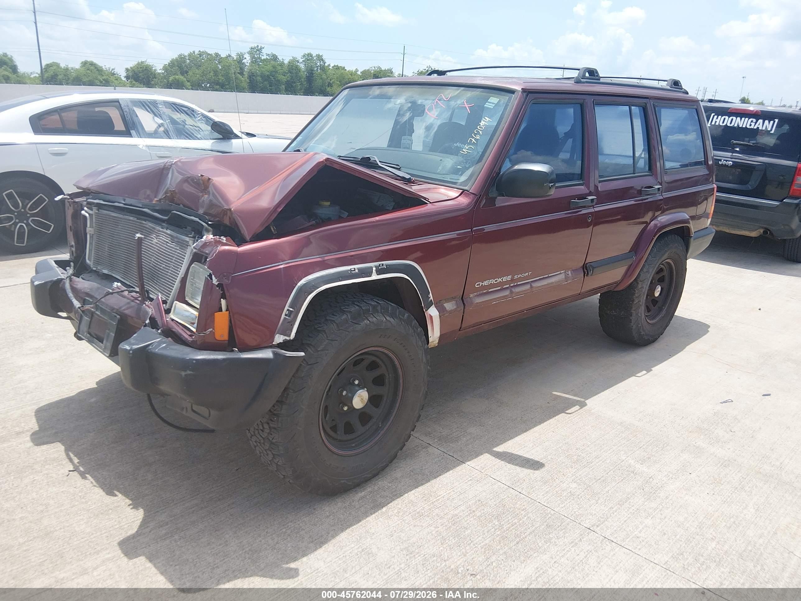 2000 Jeep Cherokee Sport Maroon vin: 1J4FT48S8YL197180