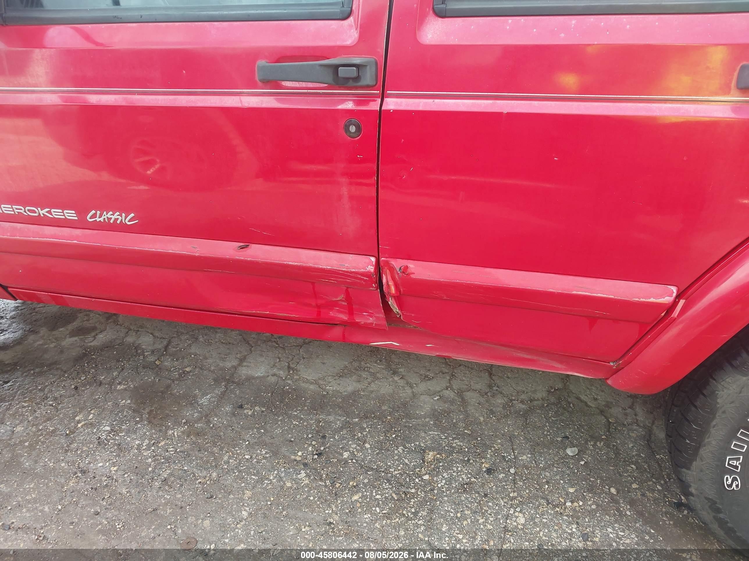 2000 Jeep Cherokee Classic Red vin: 1J4FT58S0YL113990
