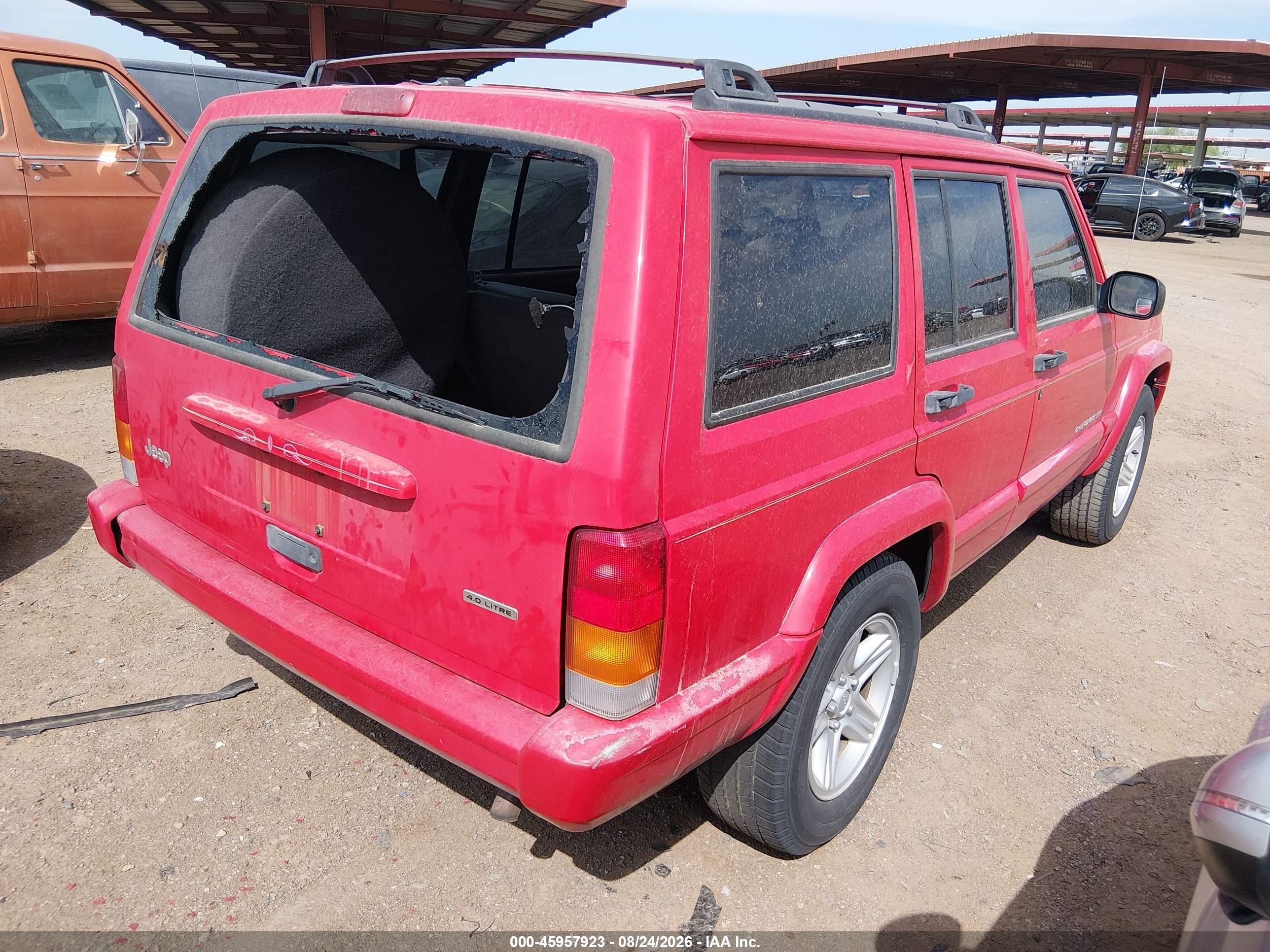 2001 Jeep Cherokee Limited Красный vin: 1J4FT58S11L623920
