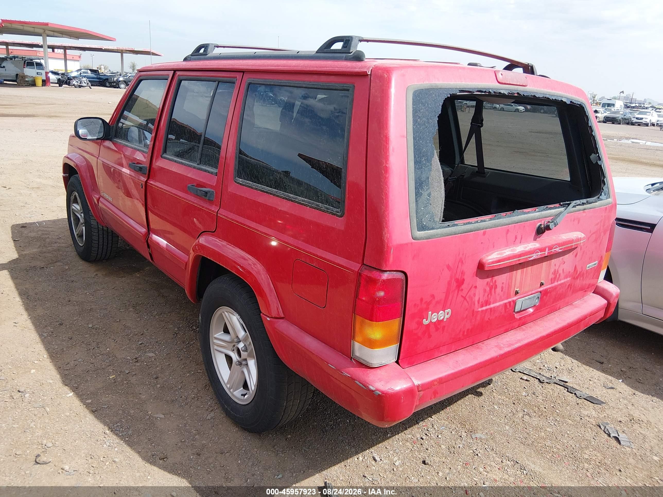2001 Jeep Cherokee Limited Красный vin: 1J4FT58S11L623920