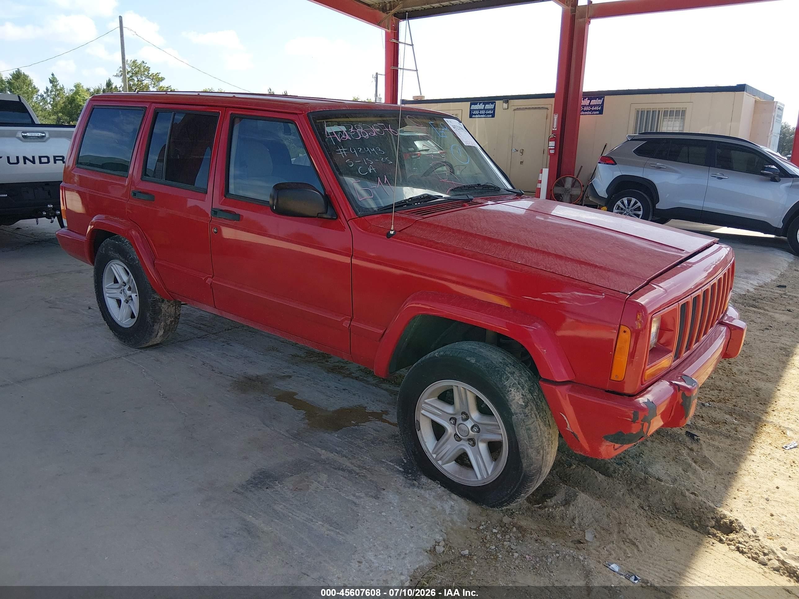 2001 Jeep Cherokee Limited Красный vin: 1J4FT58S51L615593