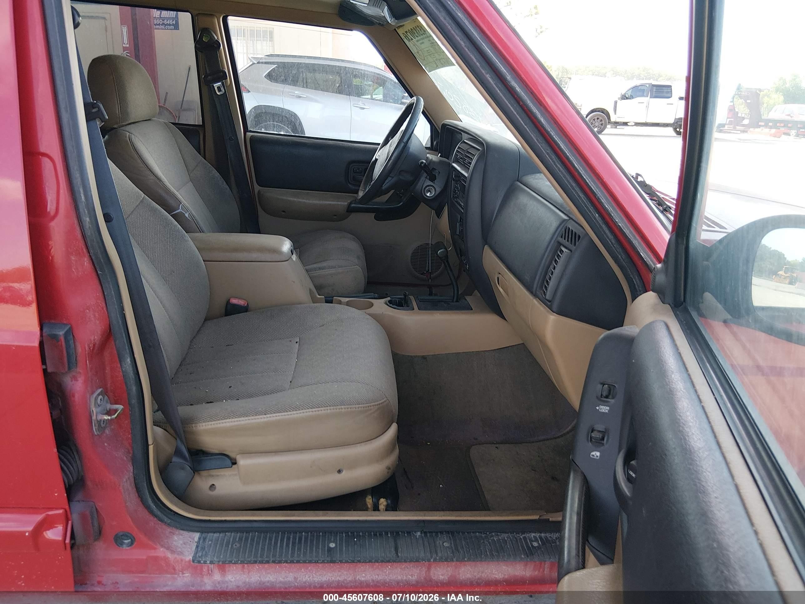 2001 Jeep Cherokee Limited Red vin: 1J4FT58S51L615593