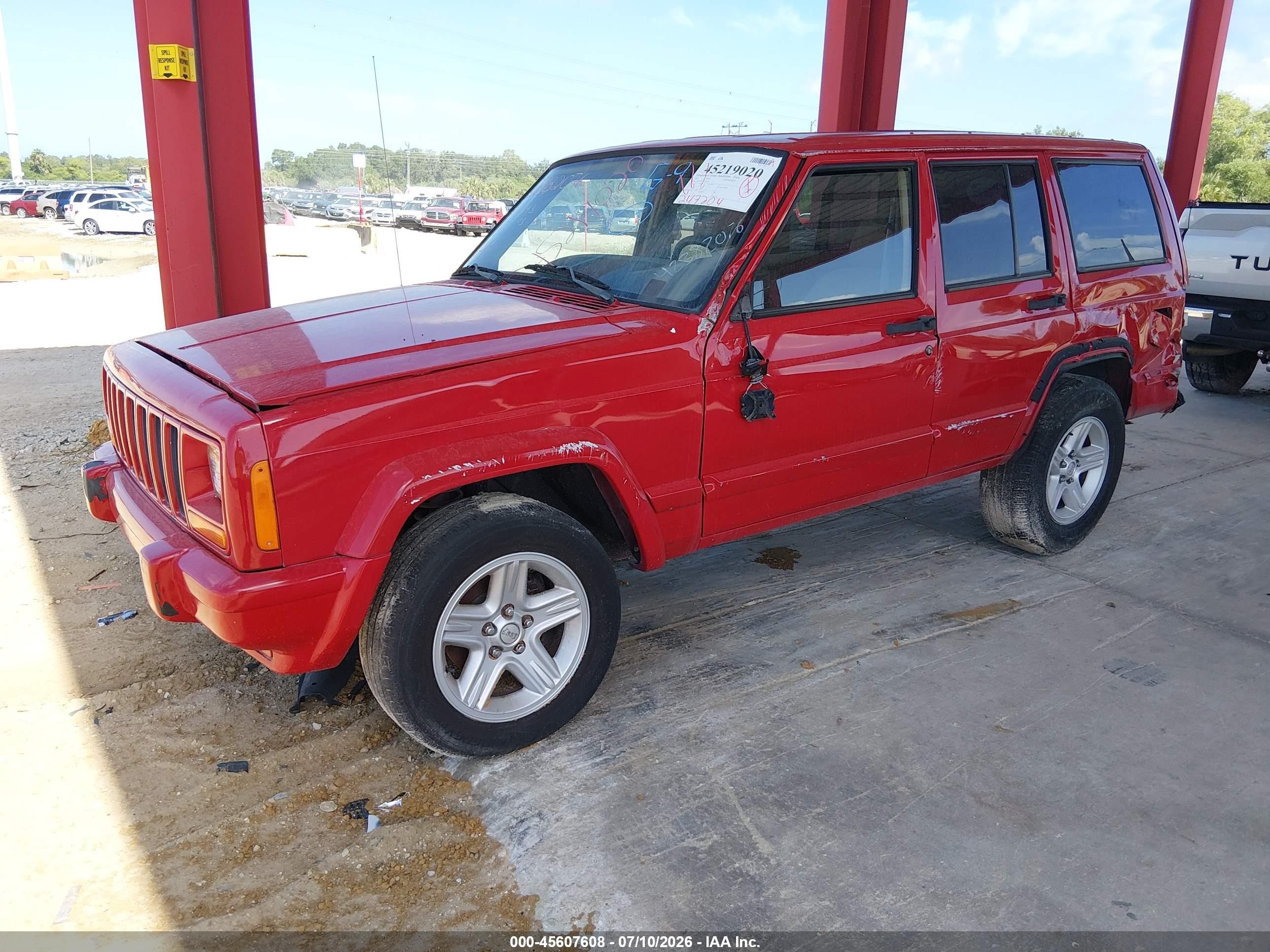 2001 Jeep Cherokee Limited Red vin: 1J4FT58S51L615593