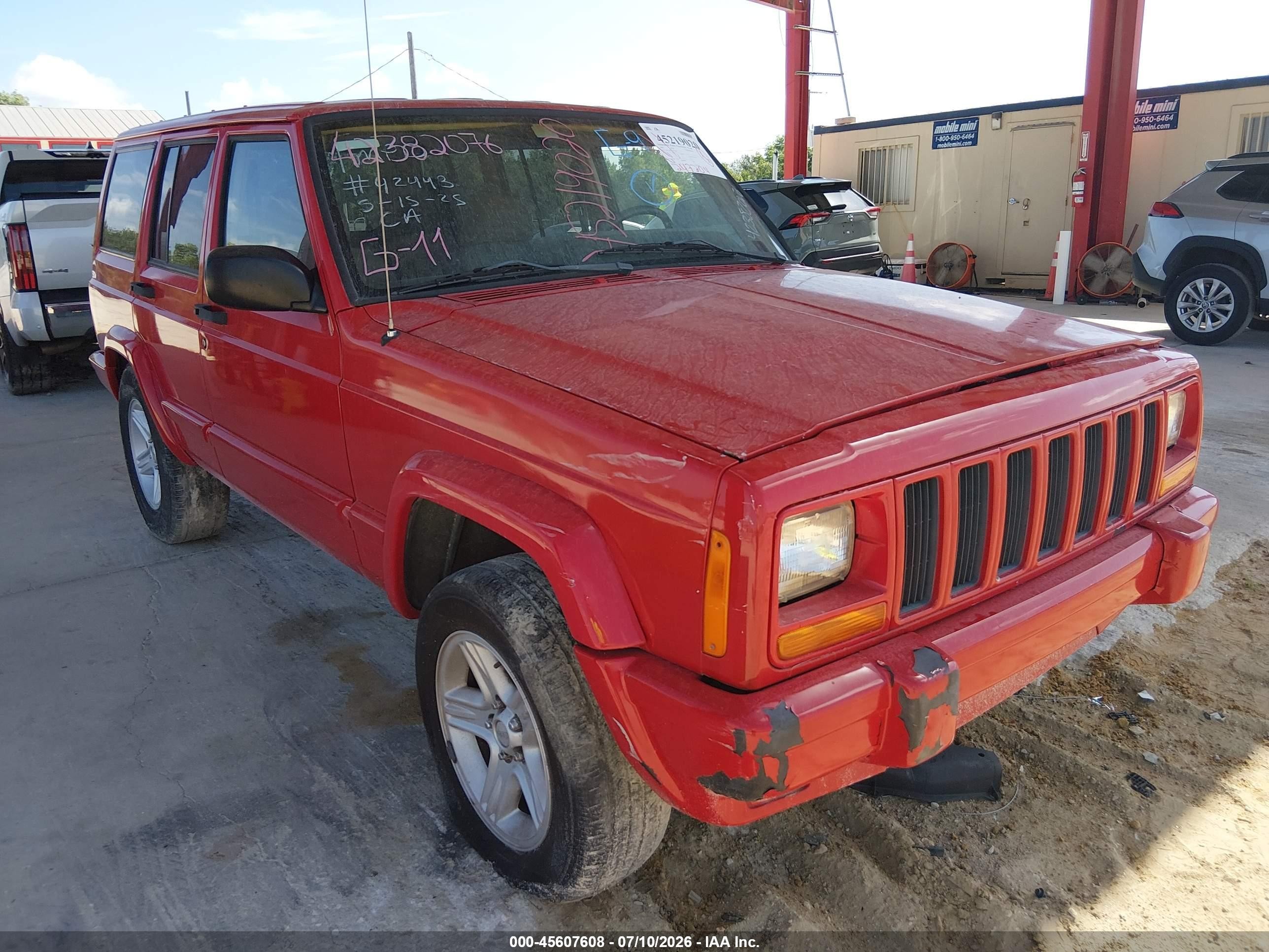 2001 Jeep Cherokee Limited Red vin: 1J4FT58S51L615593