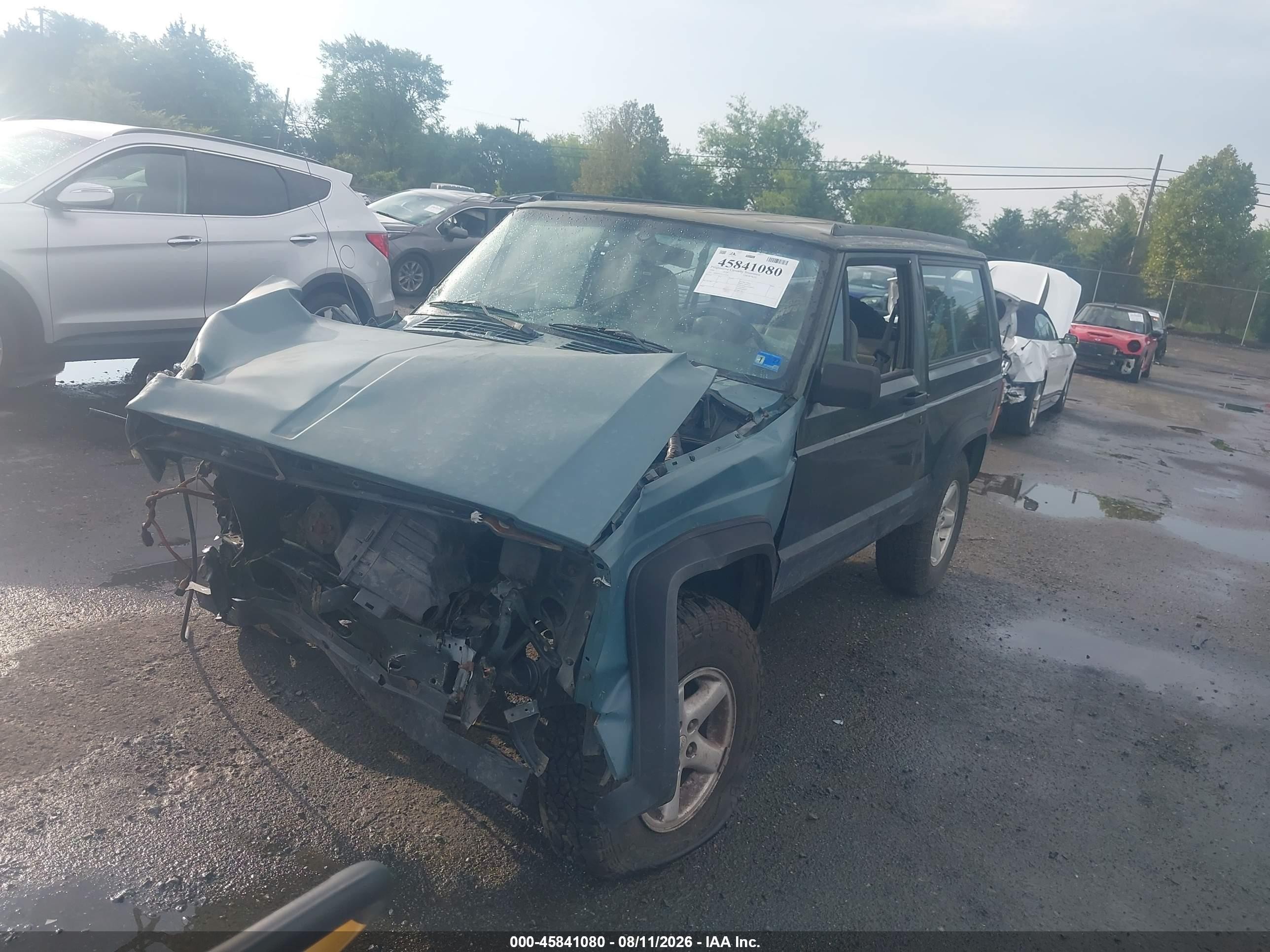 1996 Jeep Cherokee Sport Green vin: 1J4FT67S3TL323239