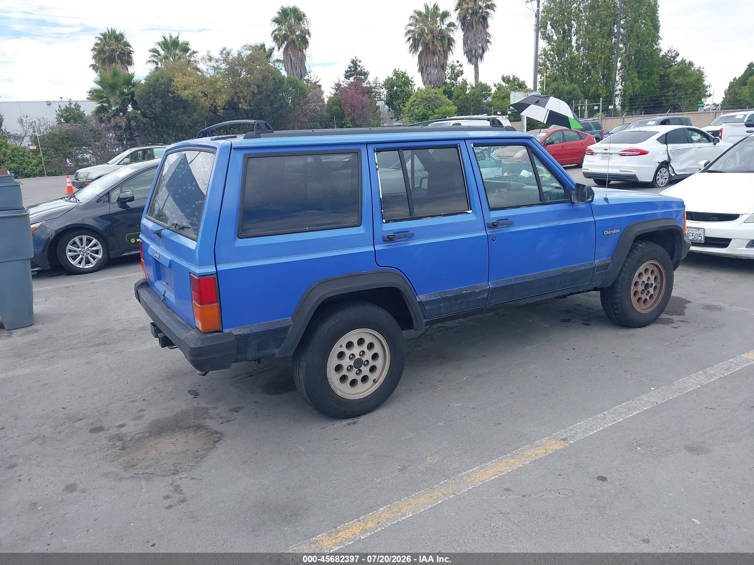 1996 Jeep Cherokee Sport/classic Blue vin: 1J4FT68S0TL329174