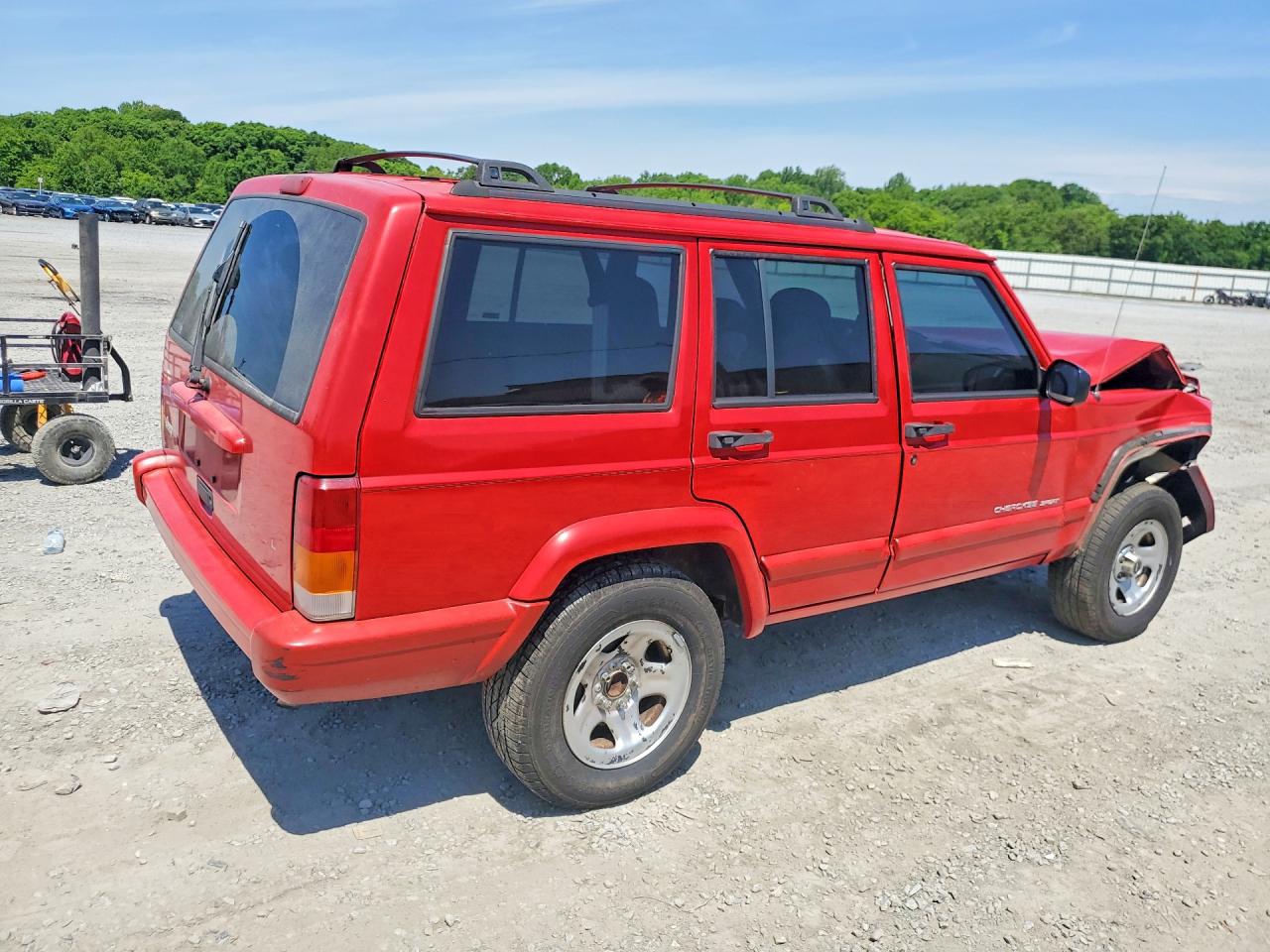 1999 Jeep Cherokee Sport Red vin: 1J4FT68S0XL596241