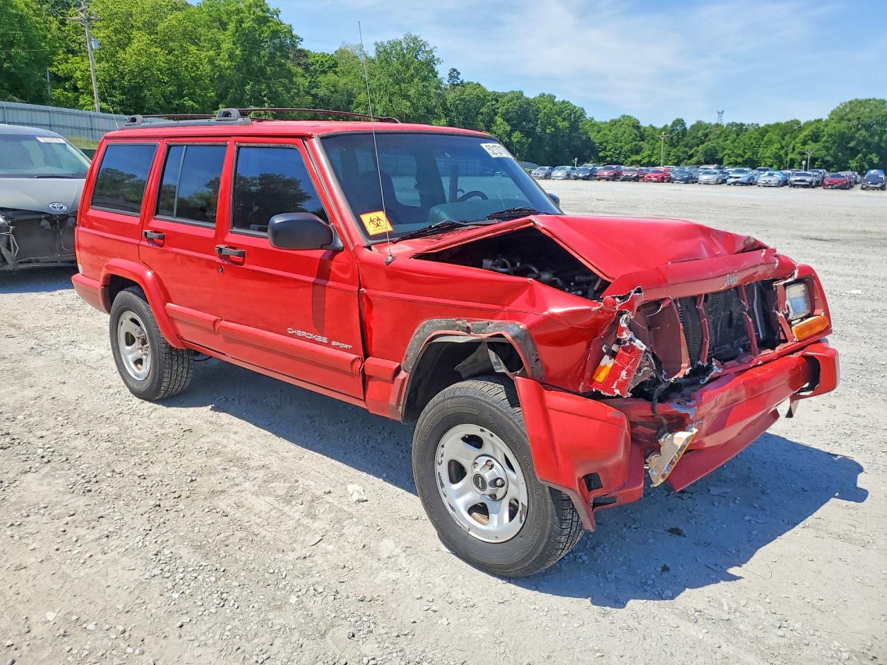 1999 Jeep Cherokee Sport Red vin: 1J4FT68S0XL596241