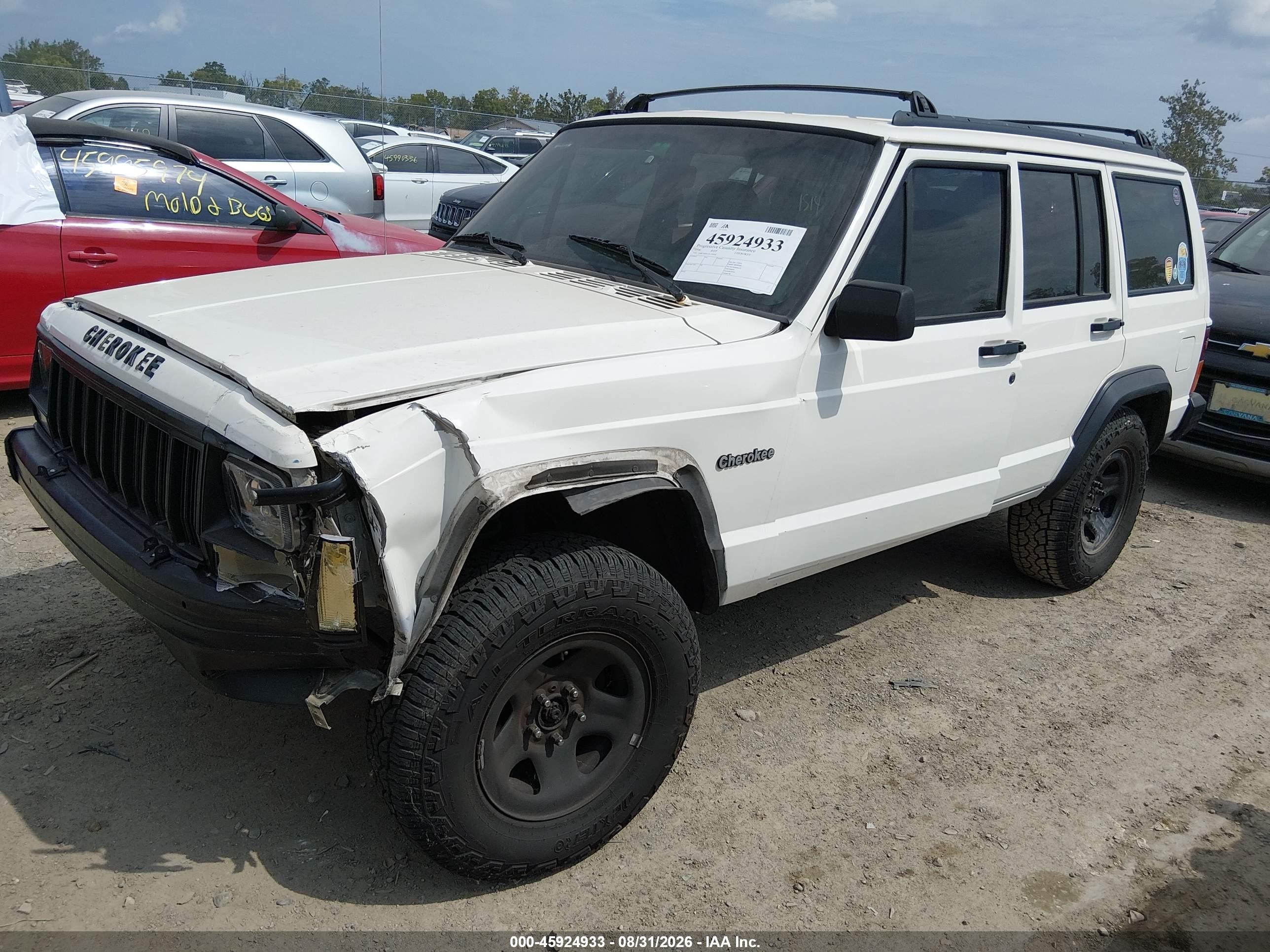 1996 Jeep Cherokee Sport/classic White vin: 1J4FT68S1TL159181