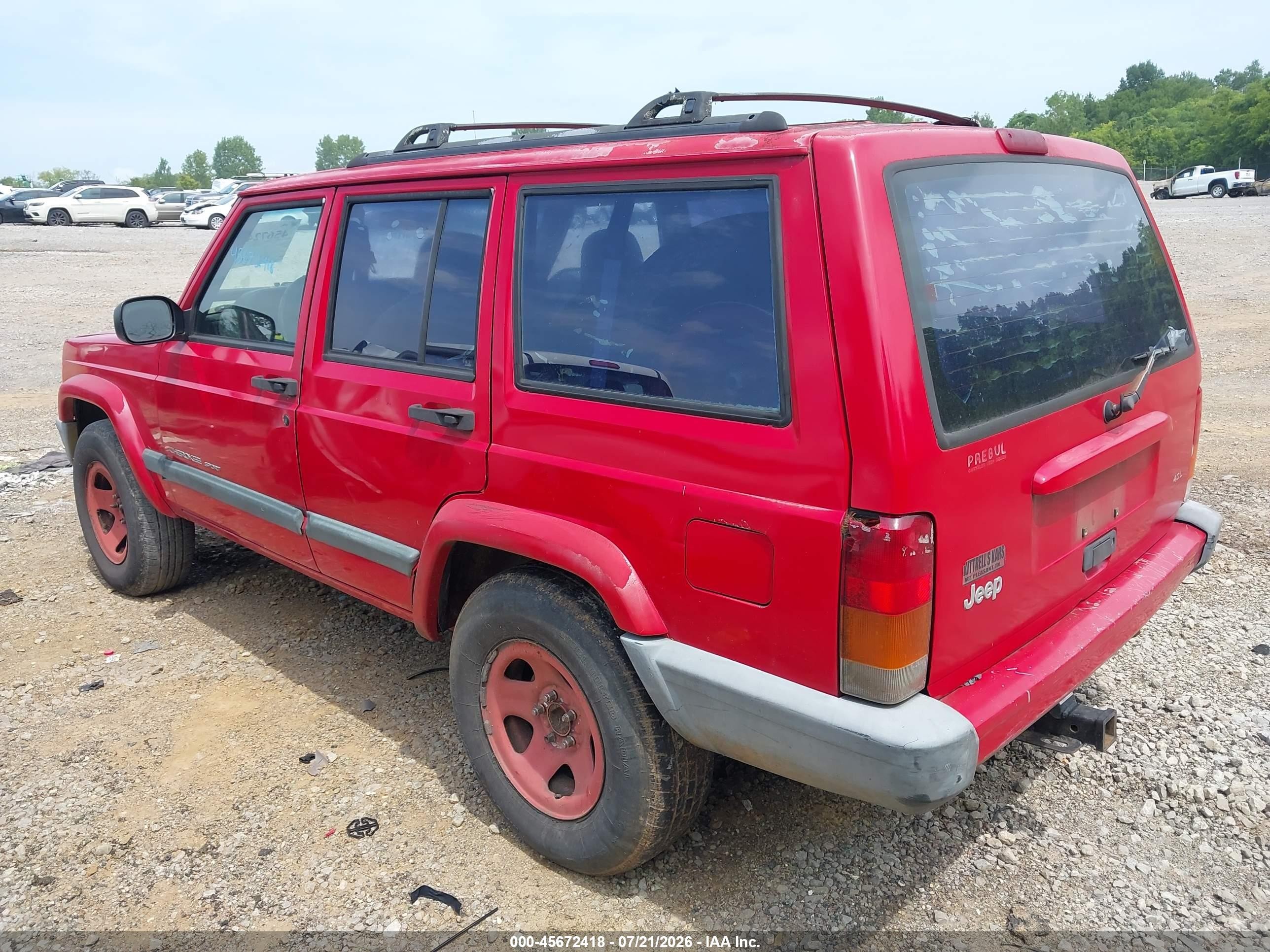 1999 Jeep Cherokee Classic/sport Red vin: 1J4FT68S4XL667084