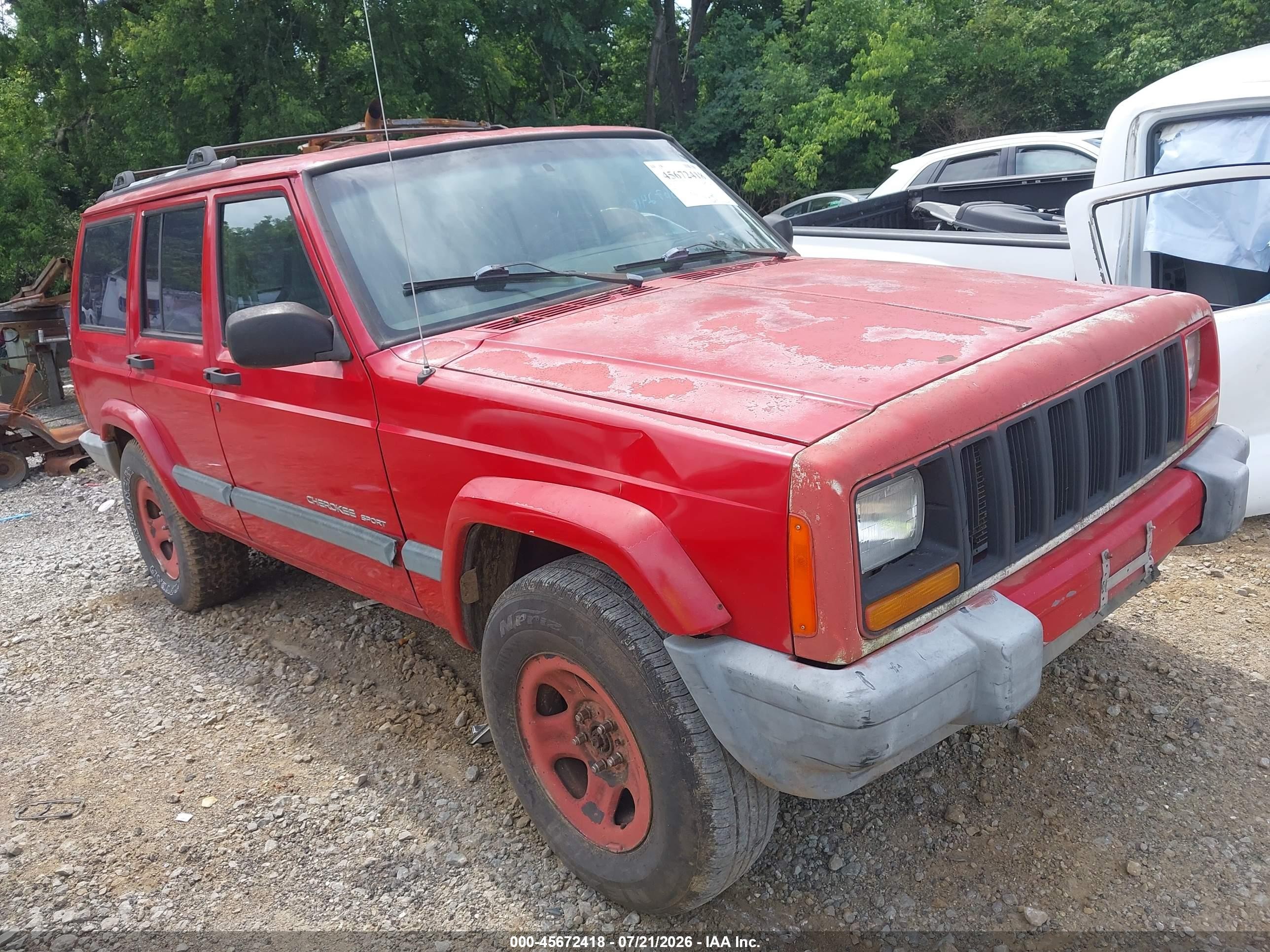 1999 Jeep Cherokee Classic/sport Red vin: 1J4FT68S4XL667084