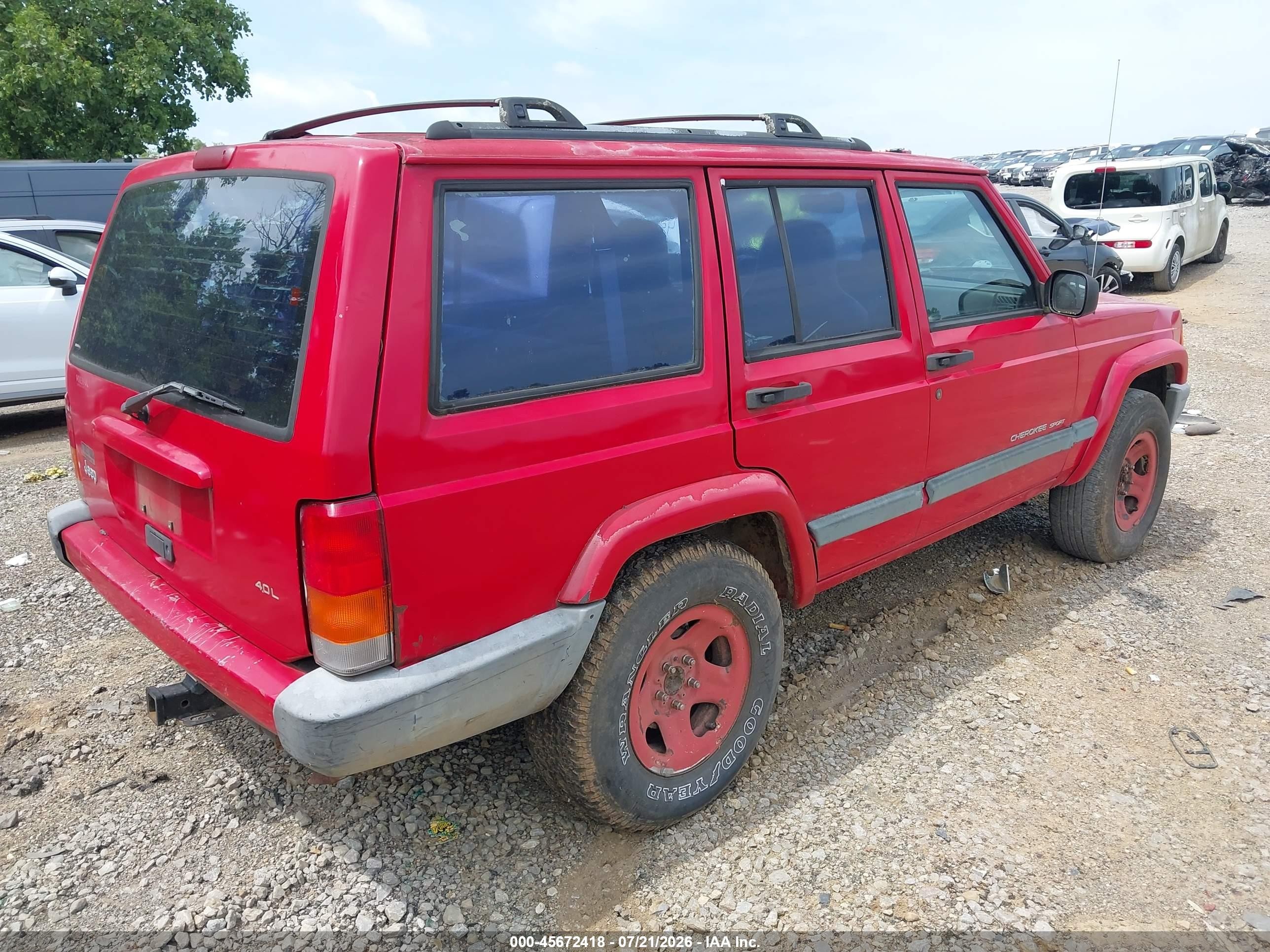 1999 Jeep Cherokee Classic/sport Red vin: 1J4FT68S4XL667084