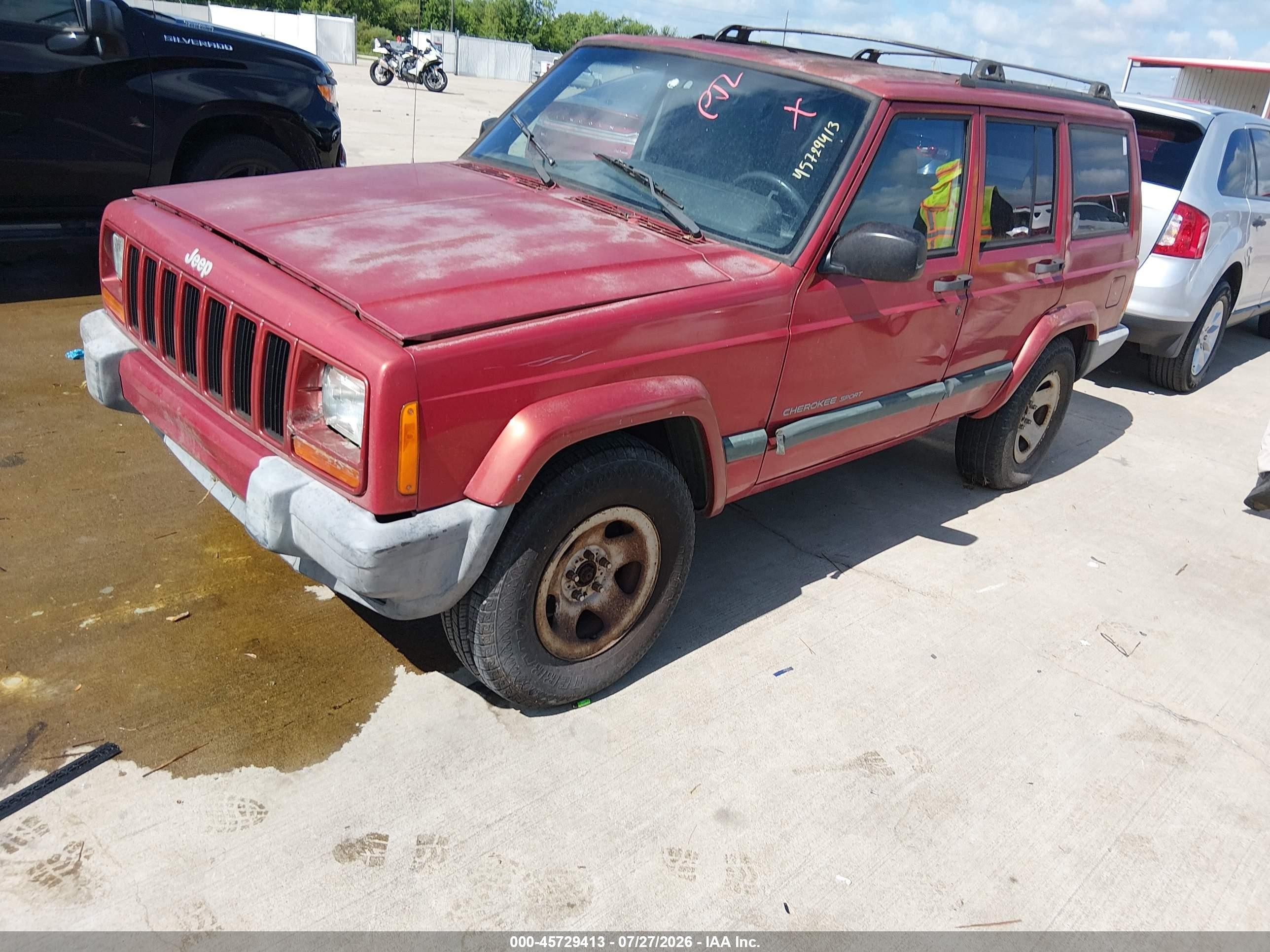 1999 Jeep Cherokee Classic/sport Red vin: 1J4FT68S6XL625807