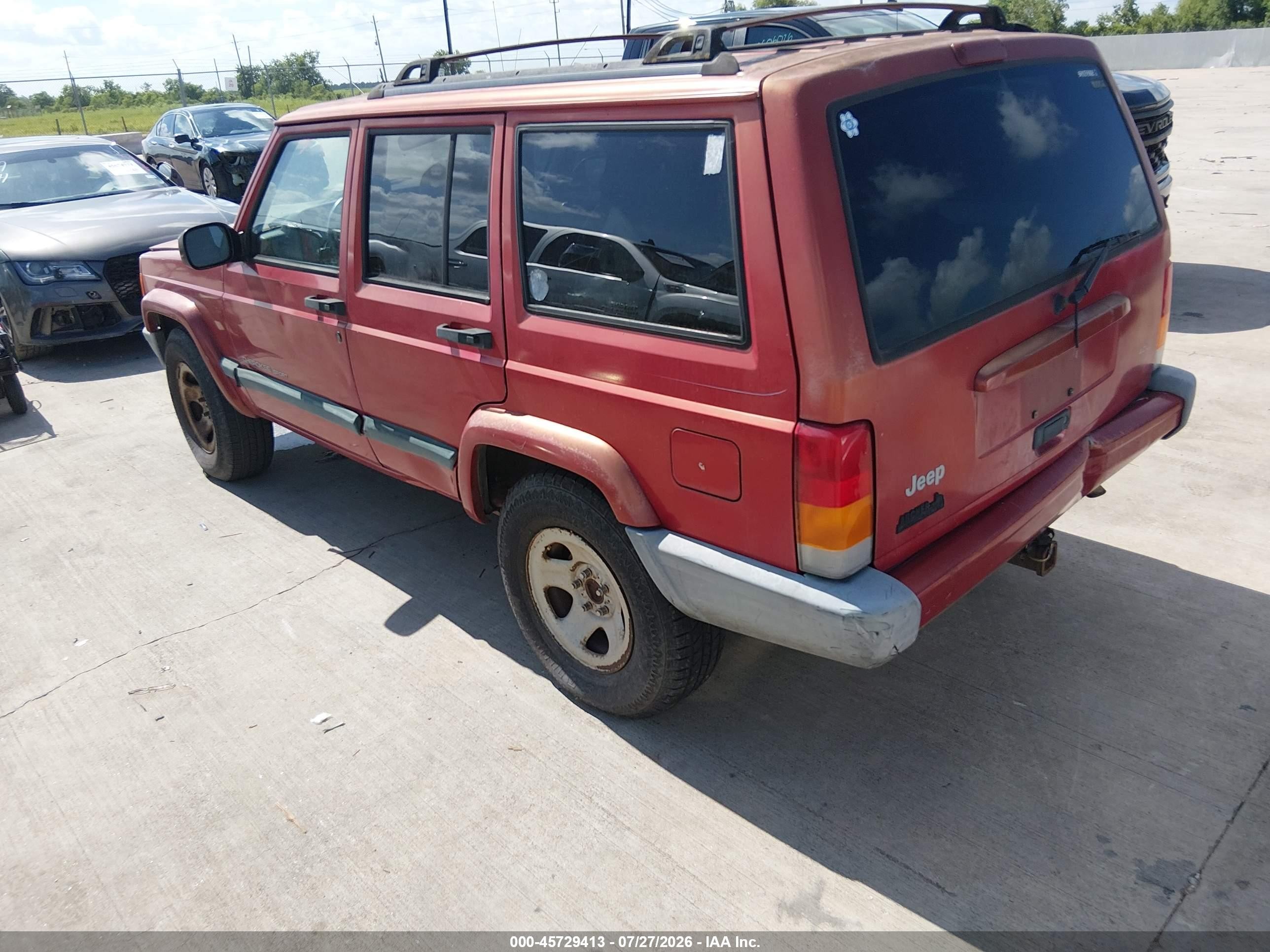 1999 Jeep Cherokee Classic/sport Red vin: 1J4FT68S6XL625807