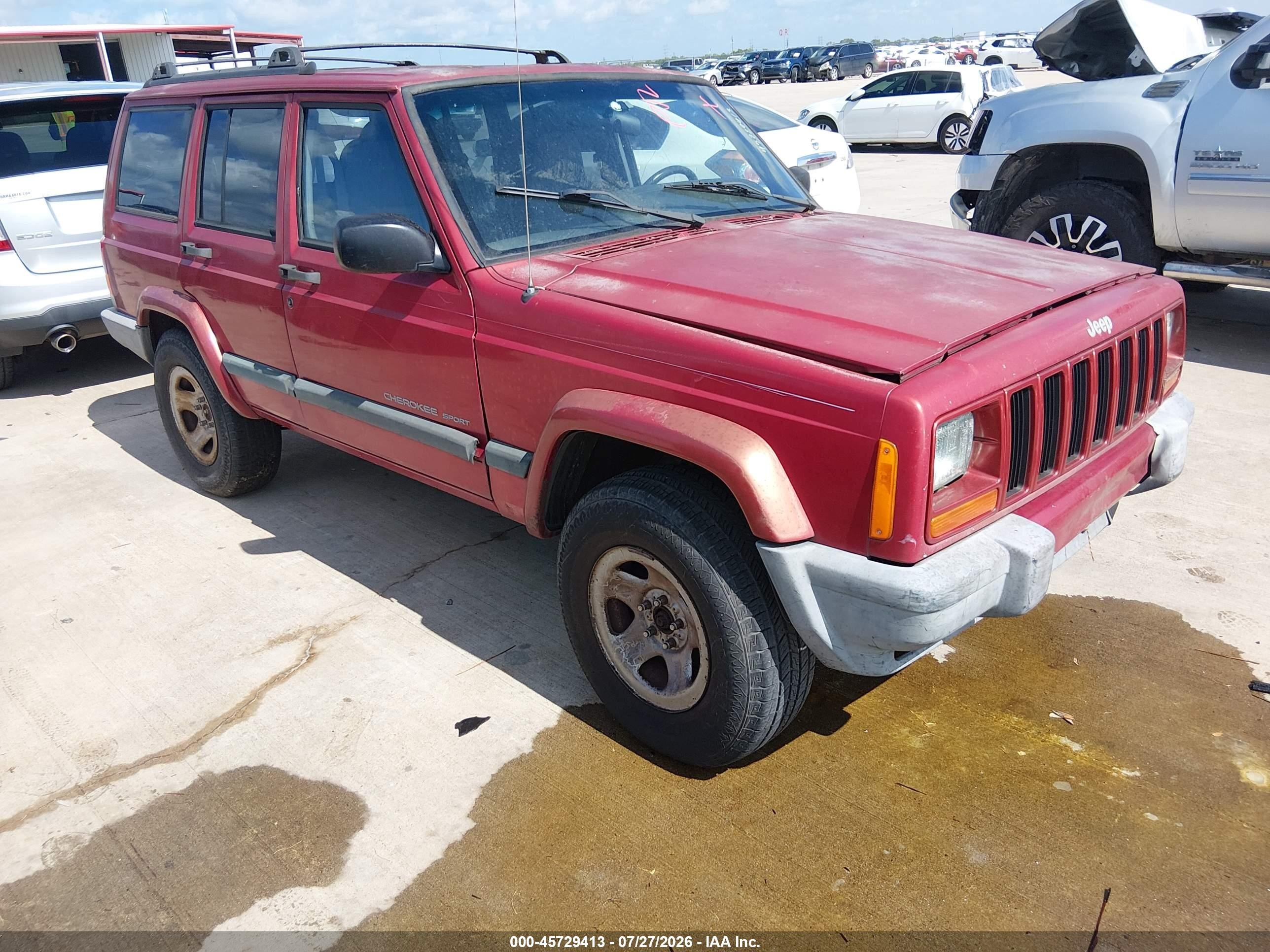 1999 Jeep Cherokee Classic/sport Red vin: 1J4FT68S6XL625807