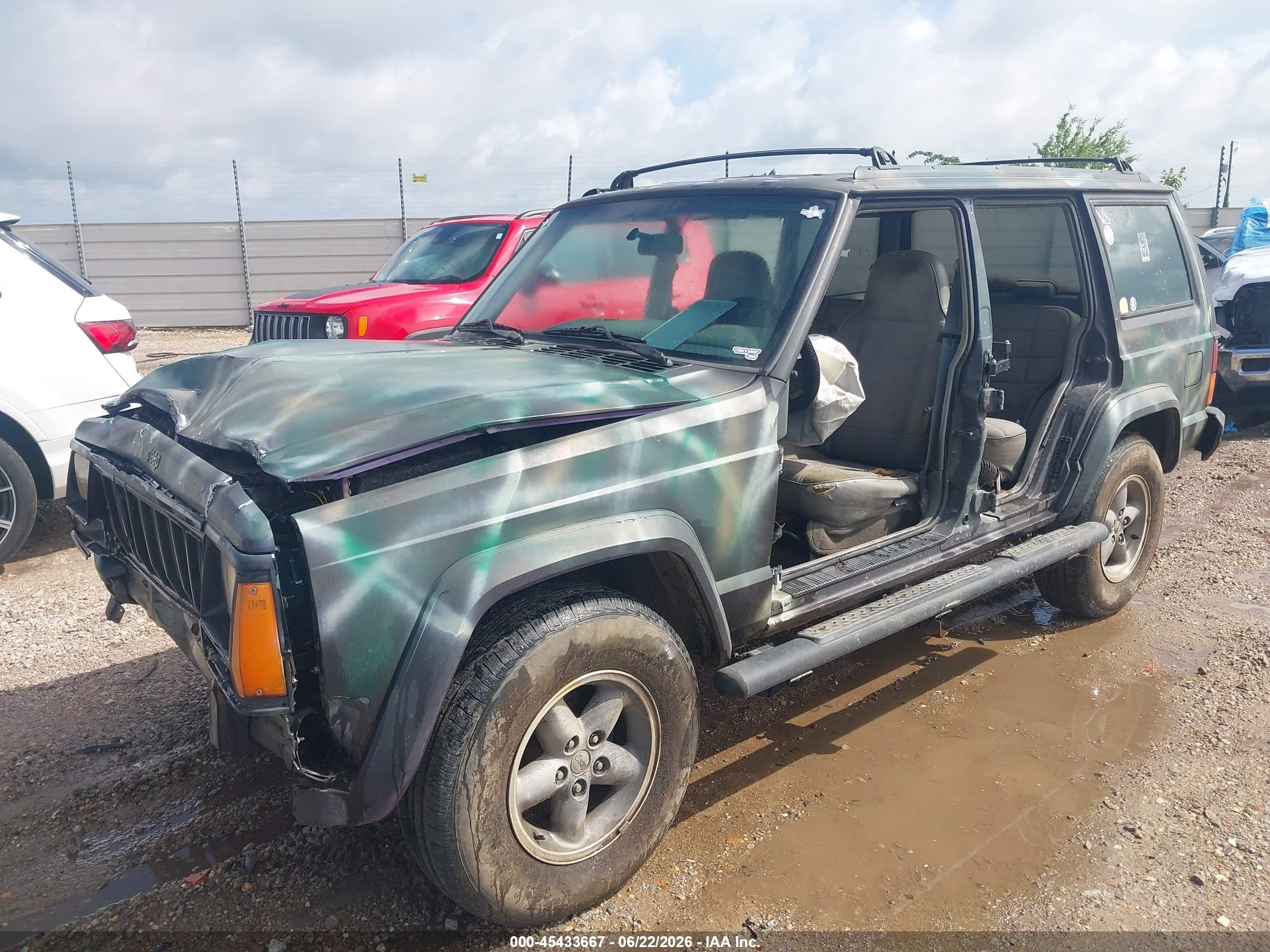 1996 Jeep Cherokee Sport/classic Green vin: 1J4FT68S7TL323307