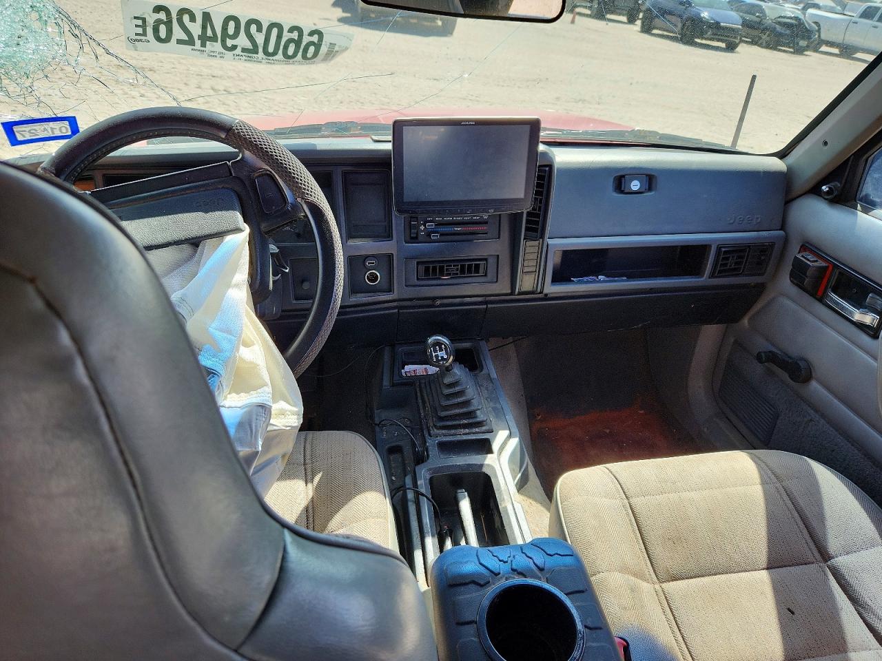1995 Jeep Cherokee Sport Red vin: 1J4FT68S9SL668093