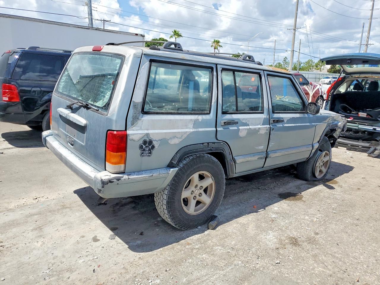 1999 Jeep Cherokee Sport Blue vin: 1J4FT68S9XL604191