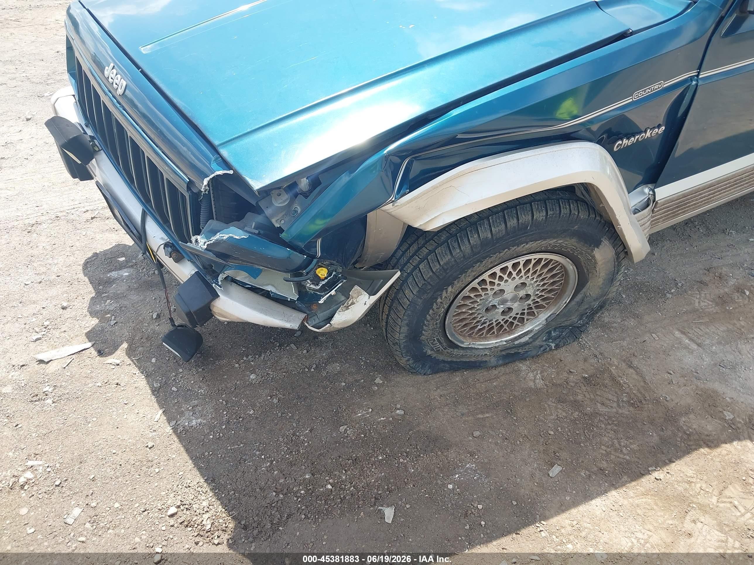 1995 Jeep Cherokee Country Green vin: 1J4FT78S1SL602434