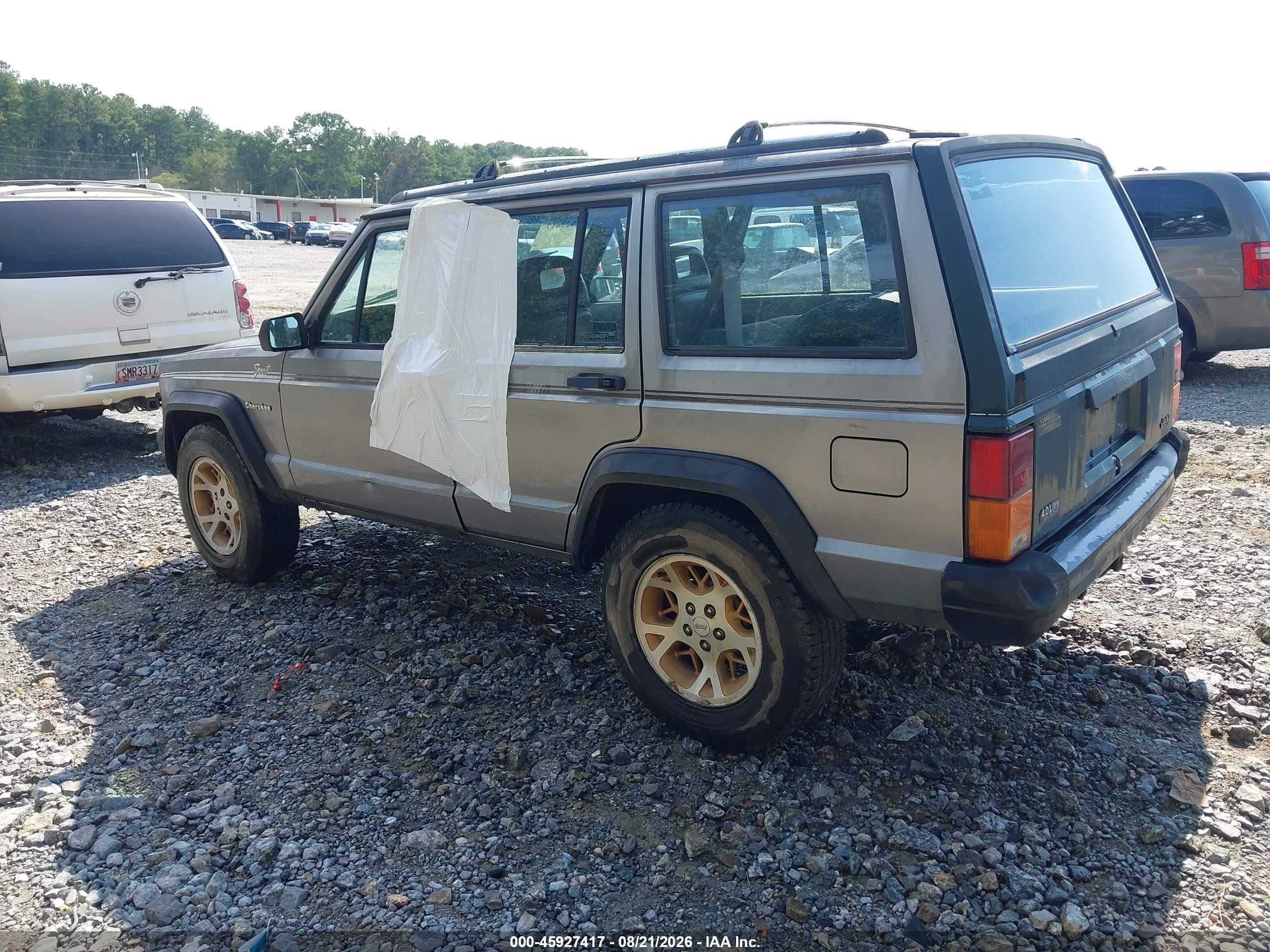 1992 Jeep Cherokee Sport Gray vin: 1J4FT88S9NL136830
