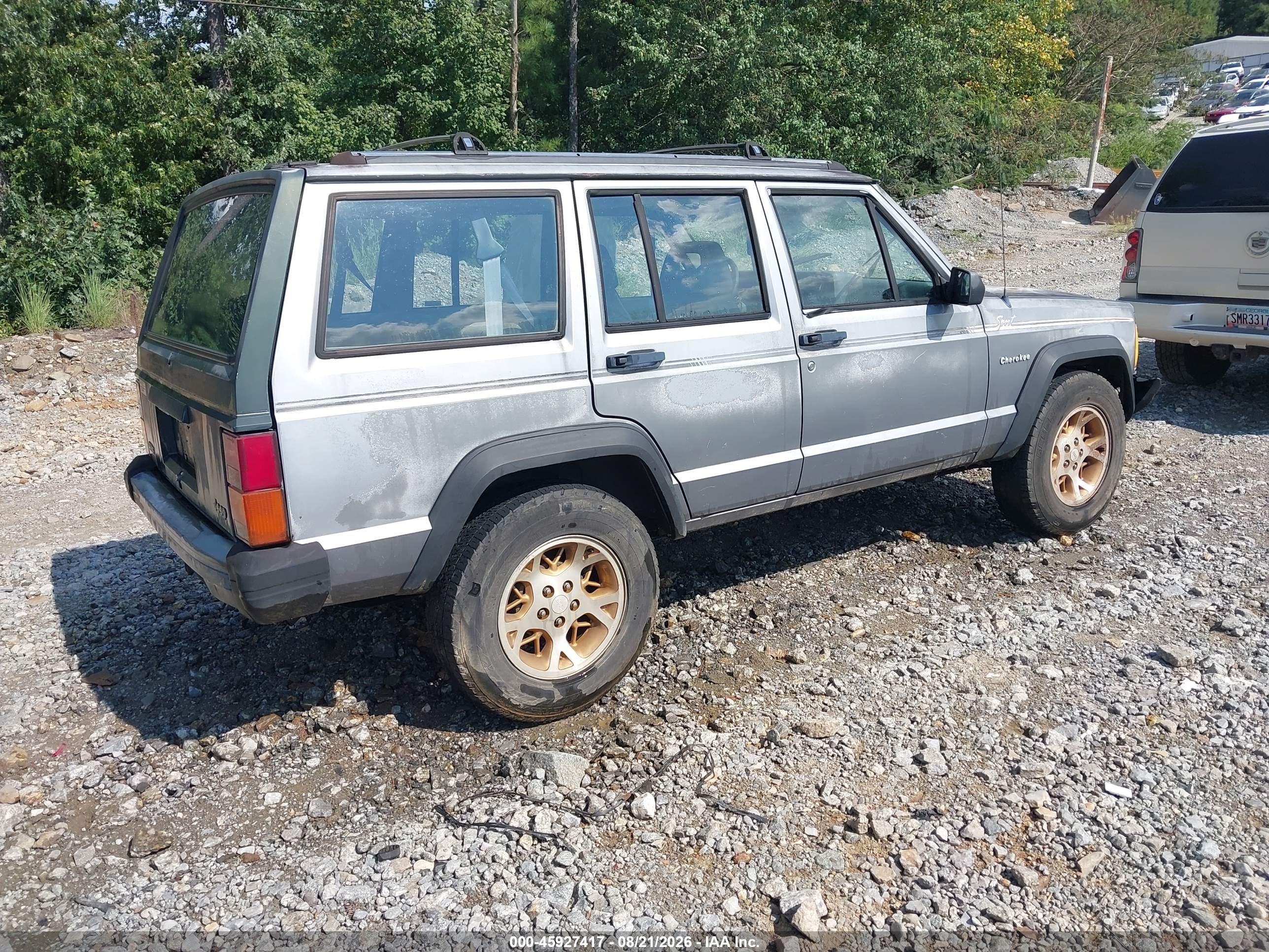 1992 Jeep Cherokee Sport Gray vin: 1J4FT88S9NL136830