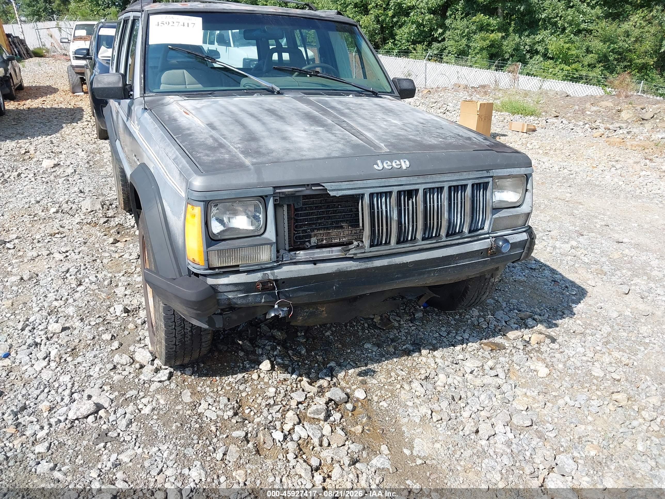 1992 Jeep Cherokee Sport Gray vin: 1J4FT88S9NL136830