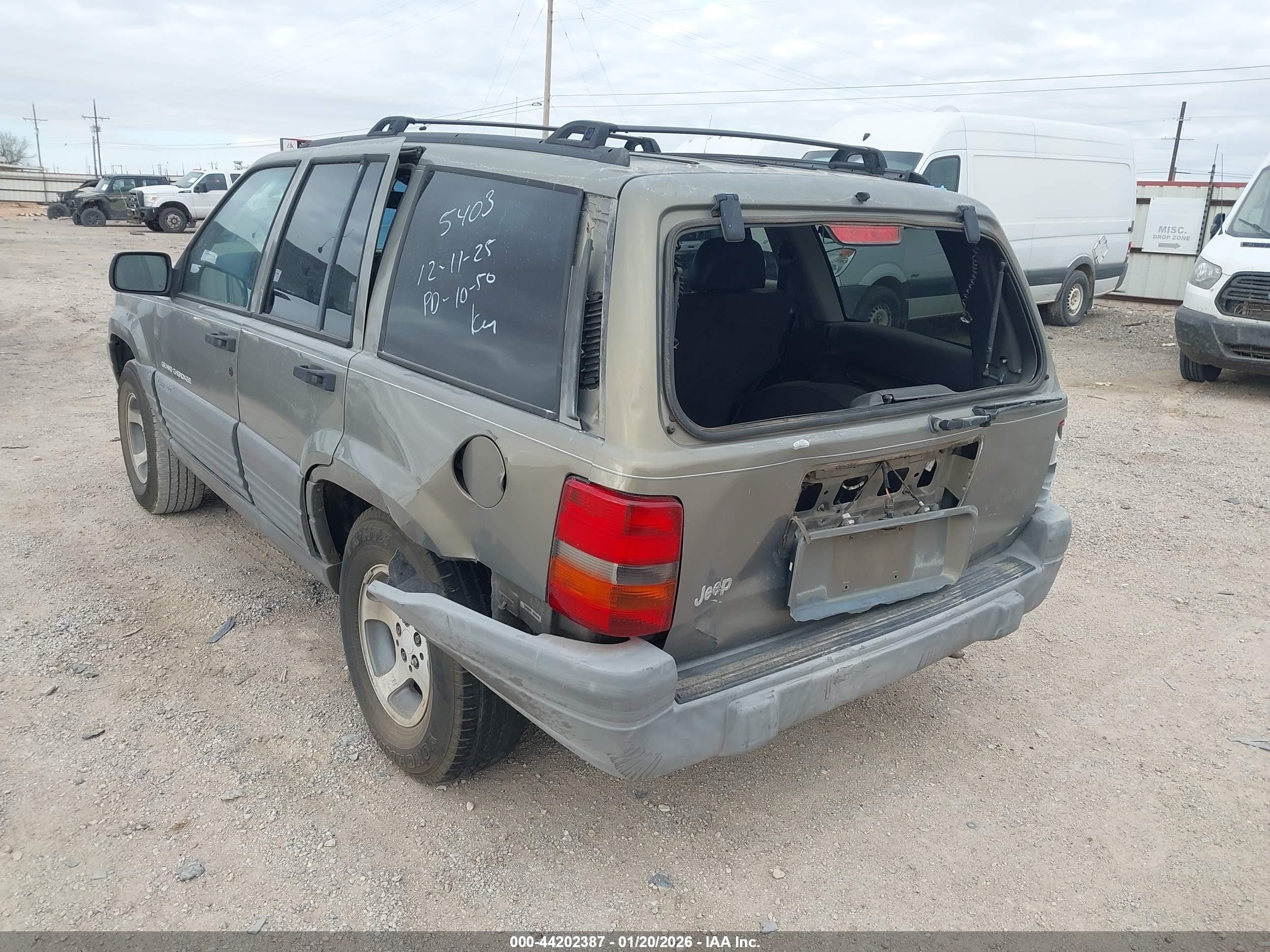 1997 Jeep Grand Cherokee Laredo/tsi Gold vin: 1J4FX58S1VC735403
