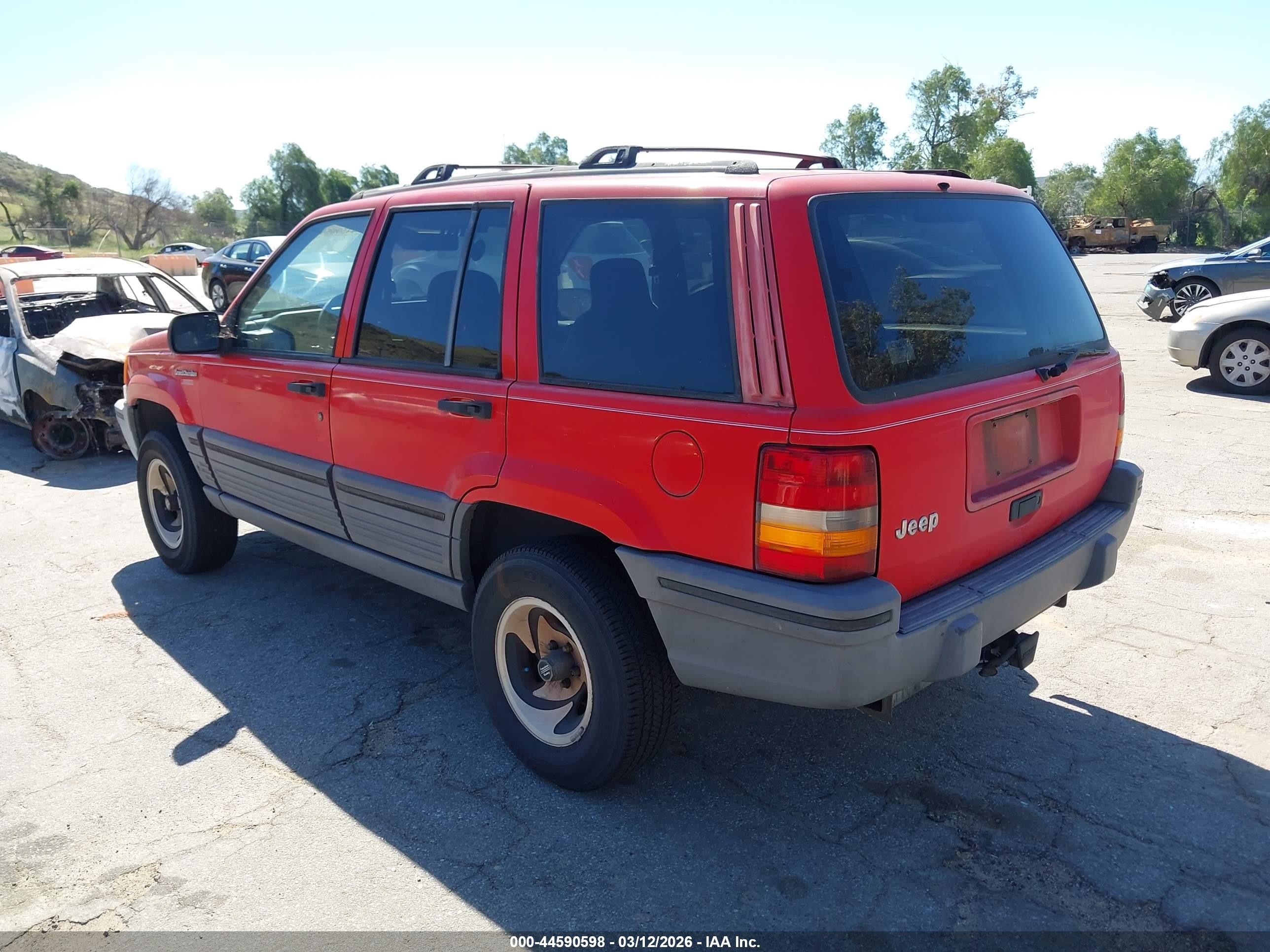 1995 Jeep Grand Cherokee Laredo Red vin: 1J4FX58S3SC563127