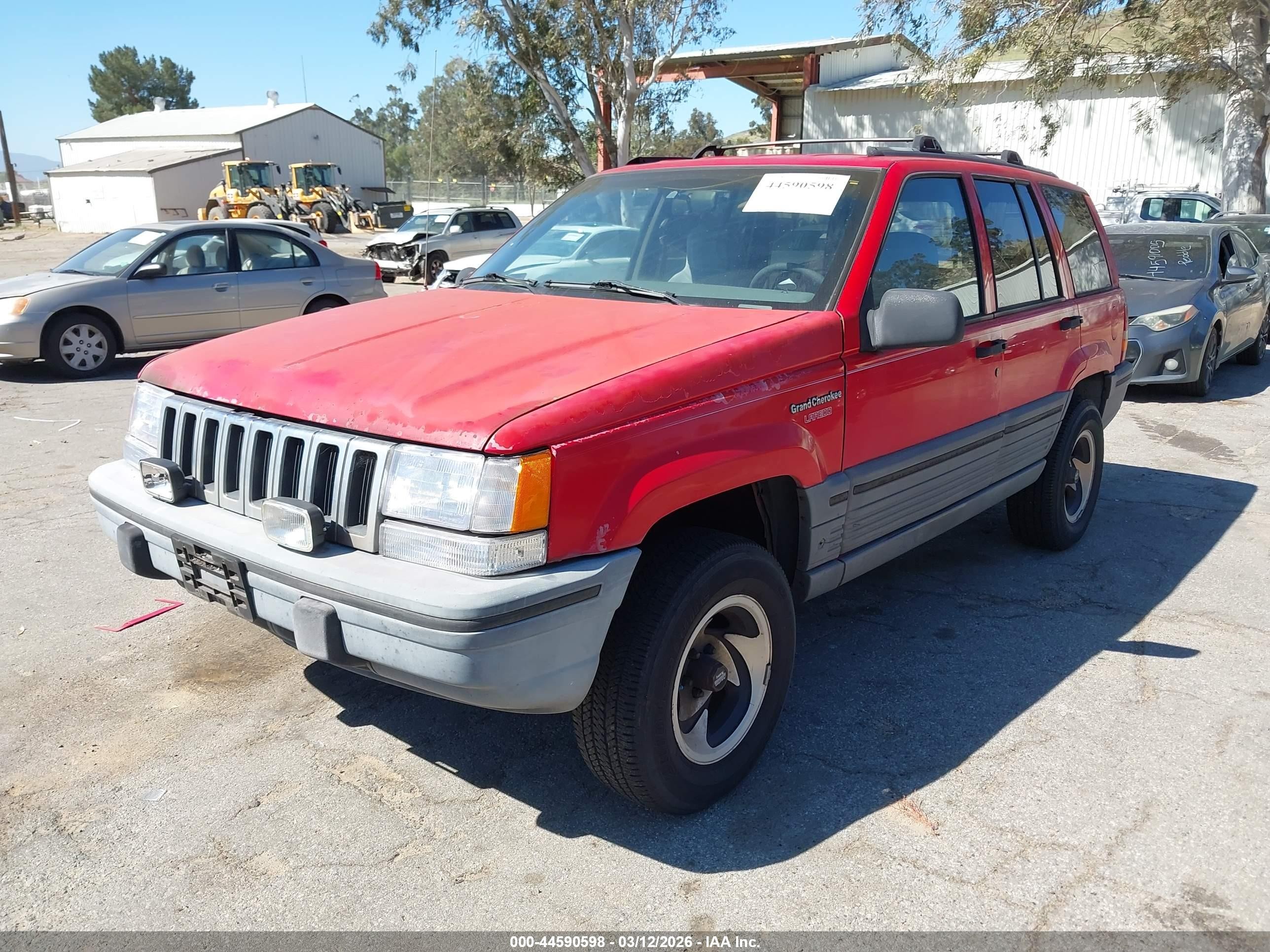 1995 Jeep Grand Cherokee Laredo Red vin: 1J4FX58S3SC563127