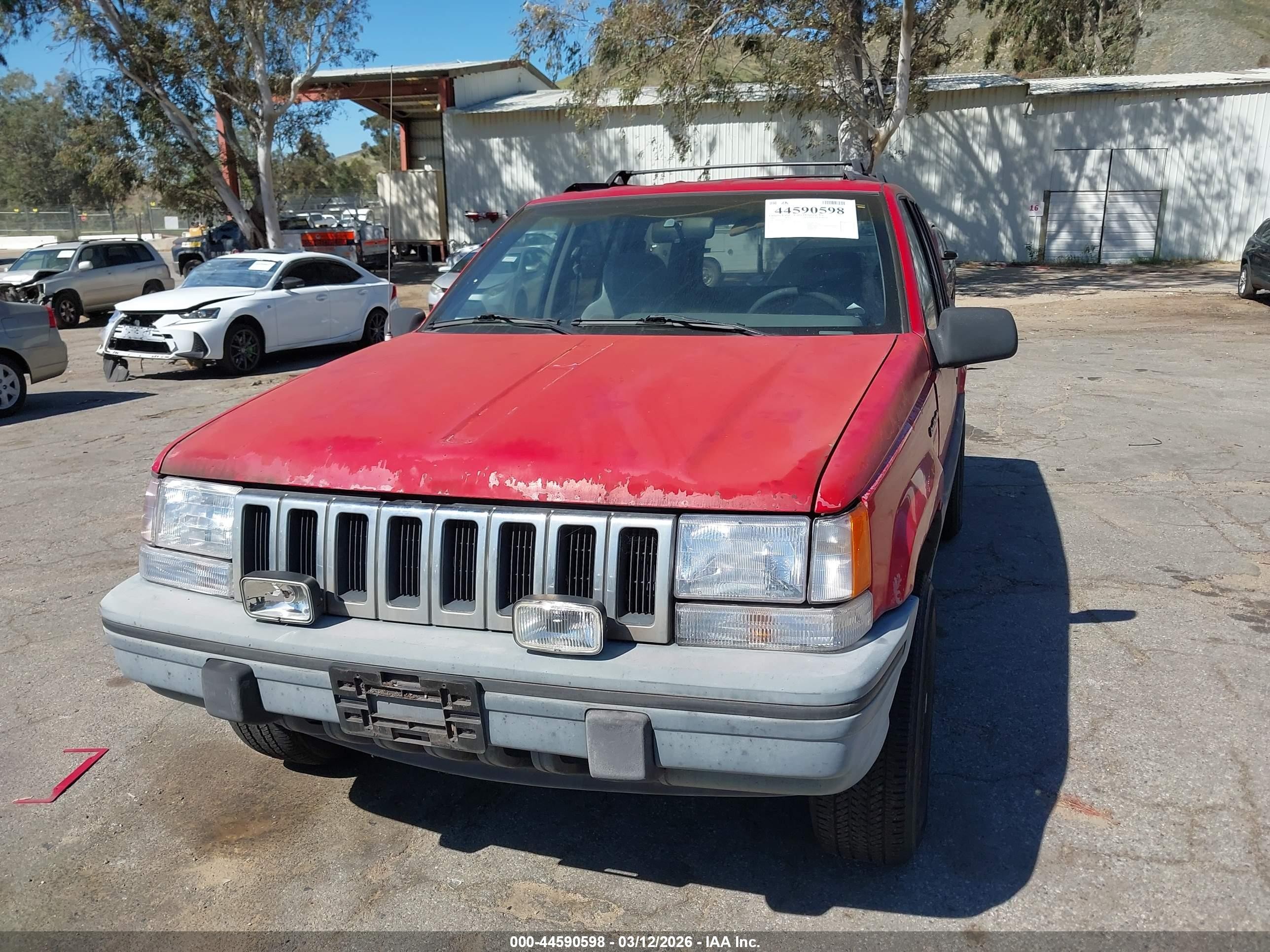 1995 Jeep Grand Cherokee Laredo Red vin: 1J4FX58S3SC563127