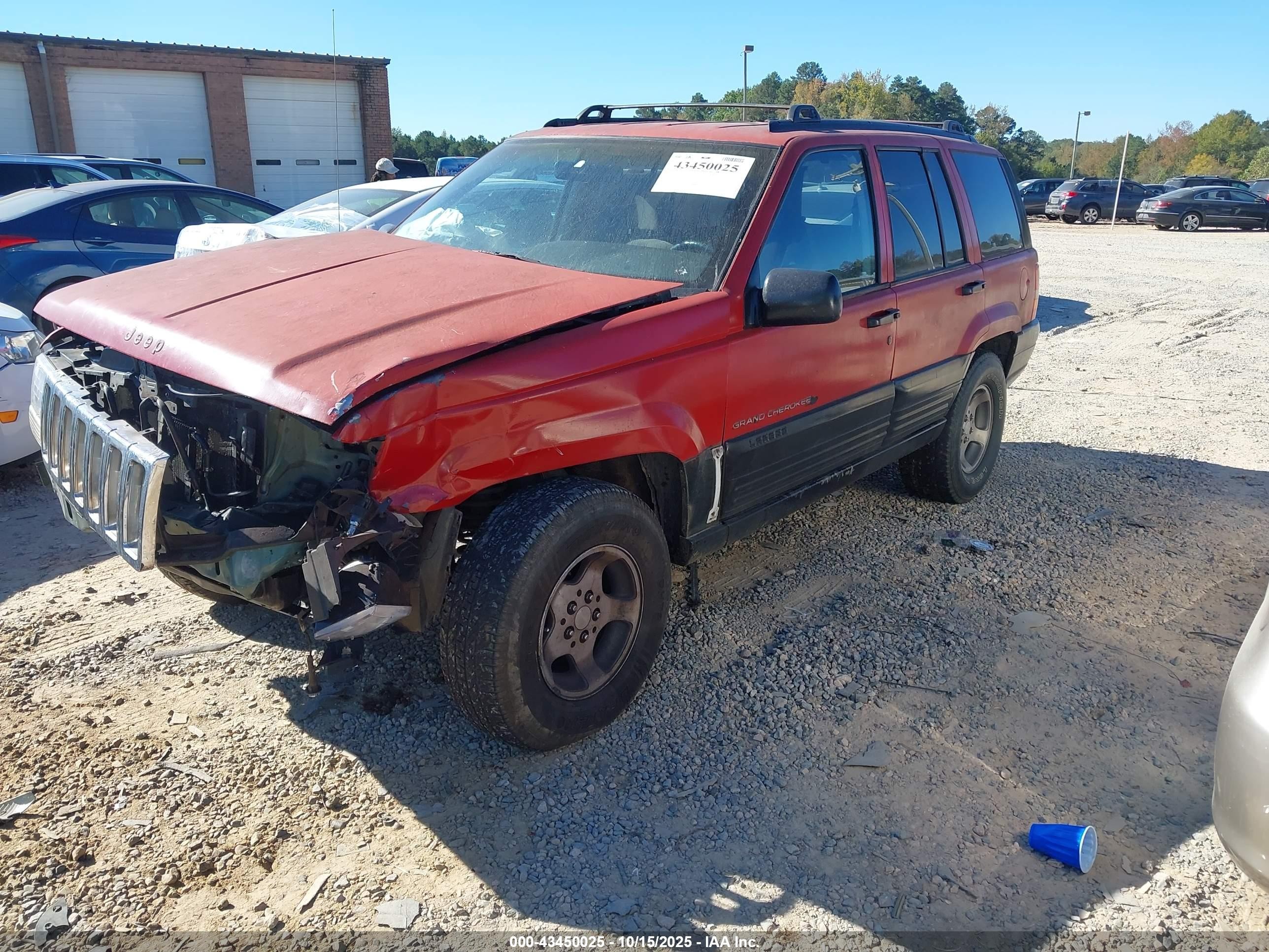 1996 Jeep Grand Cherokee Laredo Red vin: 1J4FX58S5TC397274