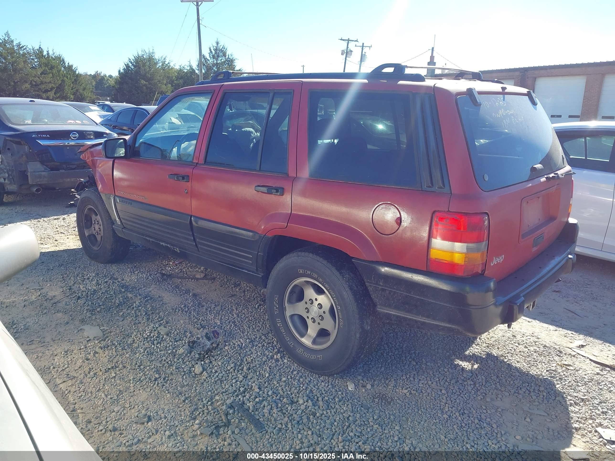 1996 Jeep Grand Cherokee Laredo Red vin: 1J4FX58S5TC397274