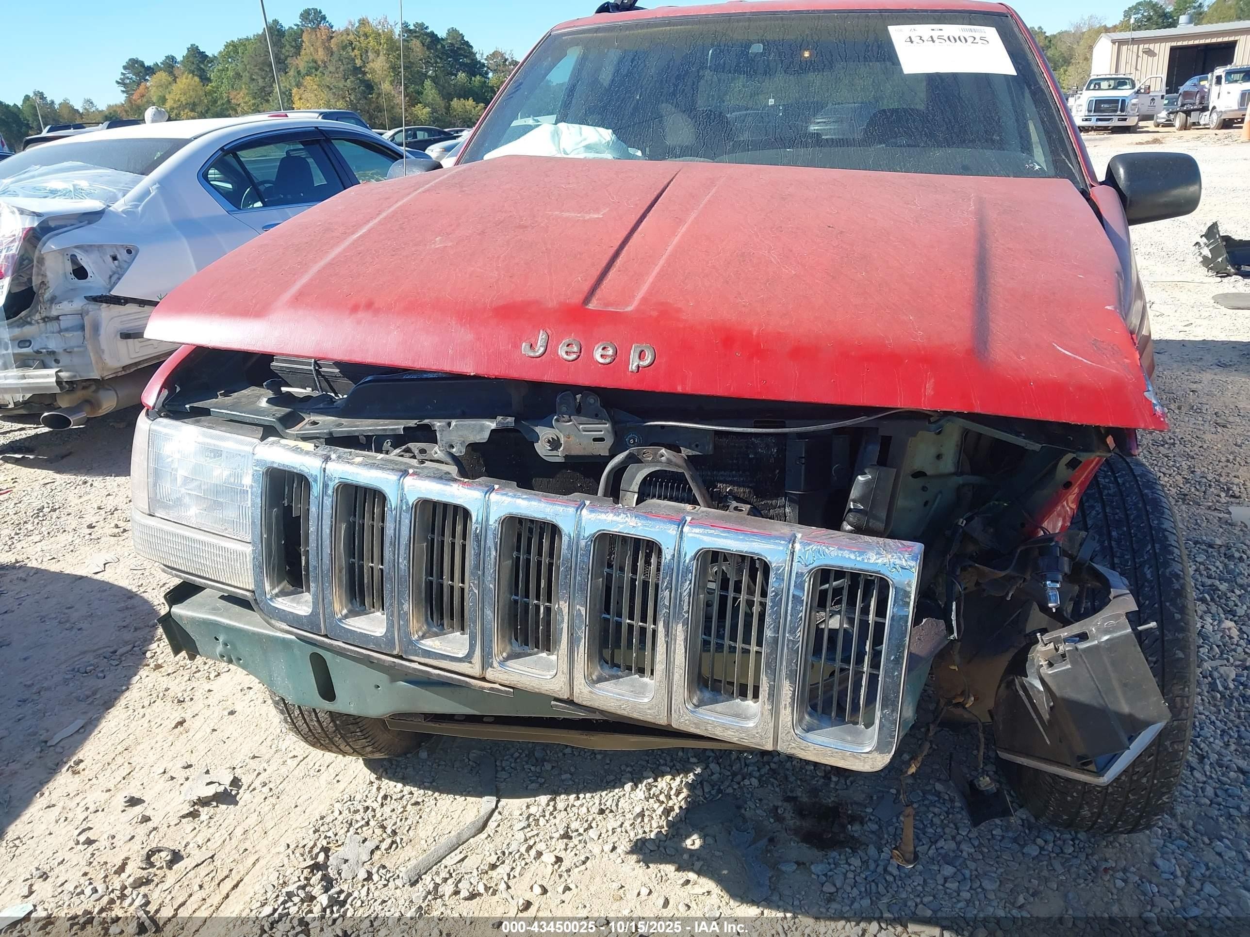 1996 Jeep Grand Cherokee Laredo Red vin: 1J4FX58S5TC397274